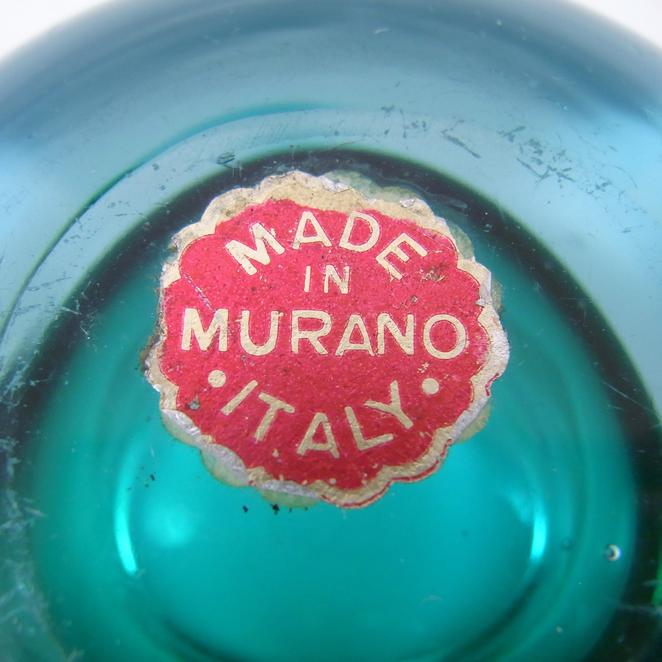 (image for) Archimede Seguso Murano Blue Glass Geode Bowl - Labelled - Click Image to Close