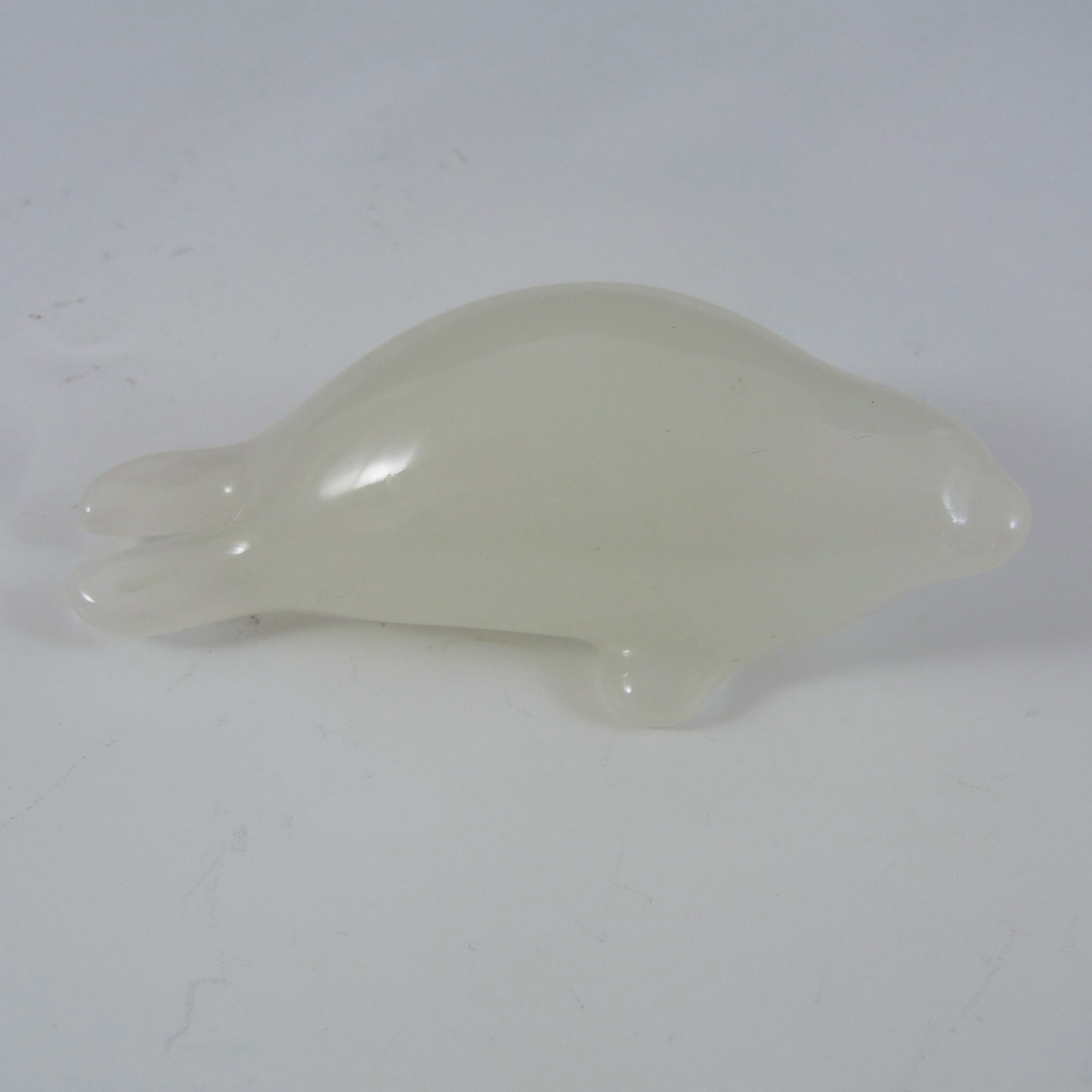 (image for) MARKED Hadeland Opaline Glass Seal Sculpture - Click Image to Close