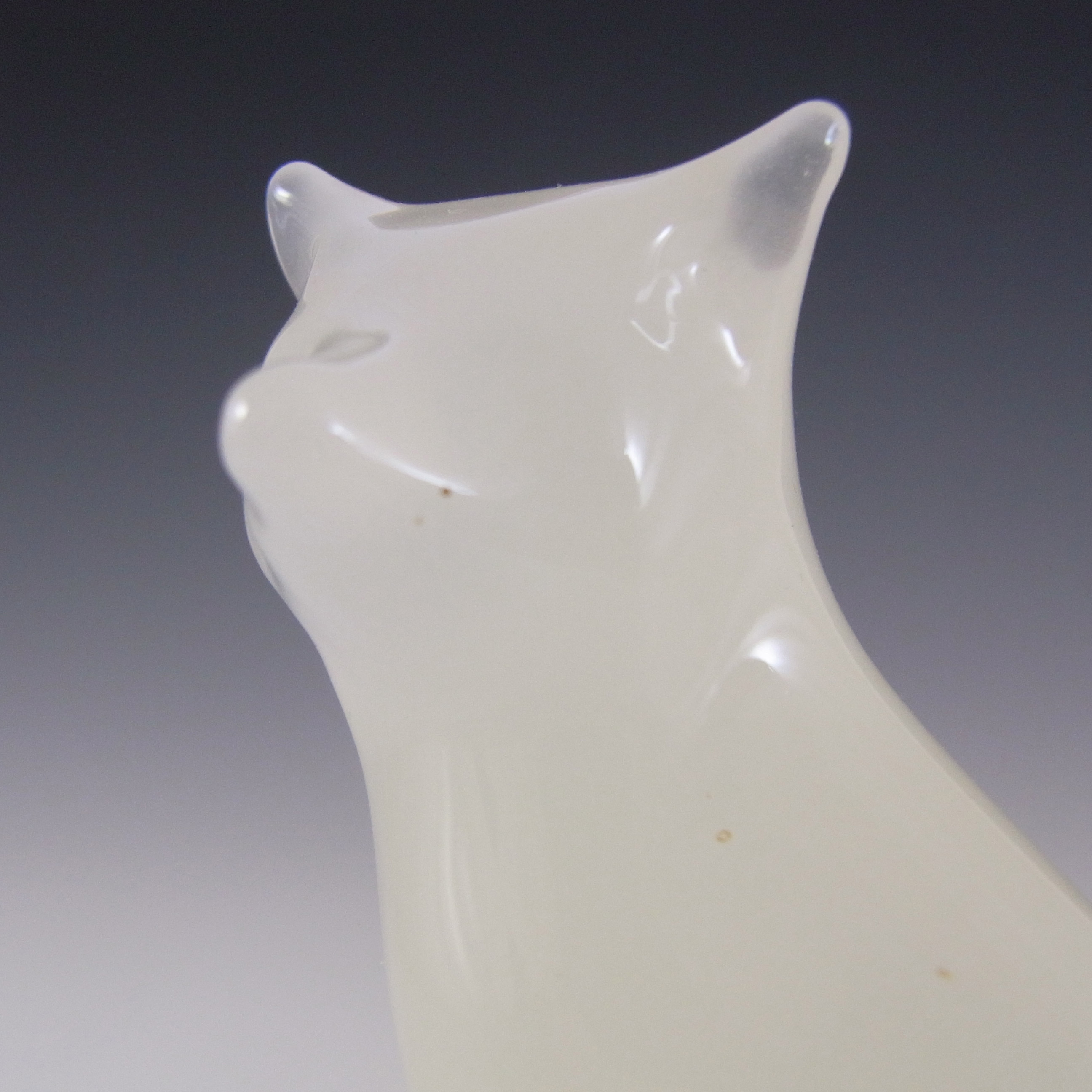 (image for) MARKED Hadeland Opaline Glass Norwegian Fox Figurine - Click Image to Close