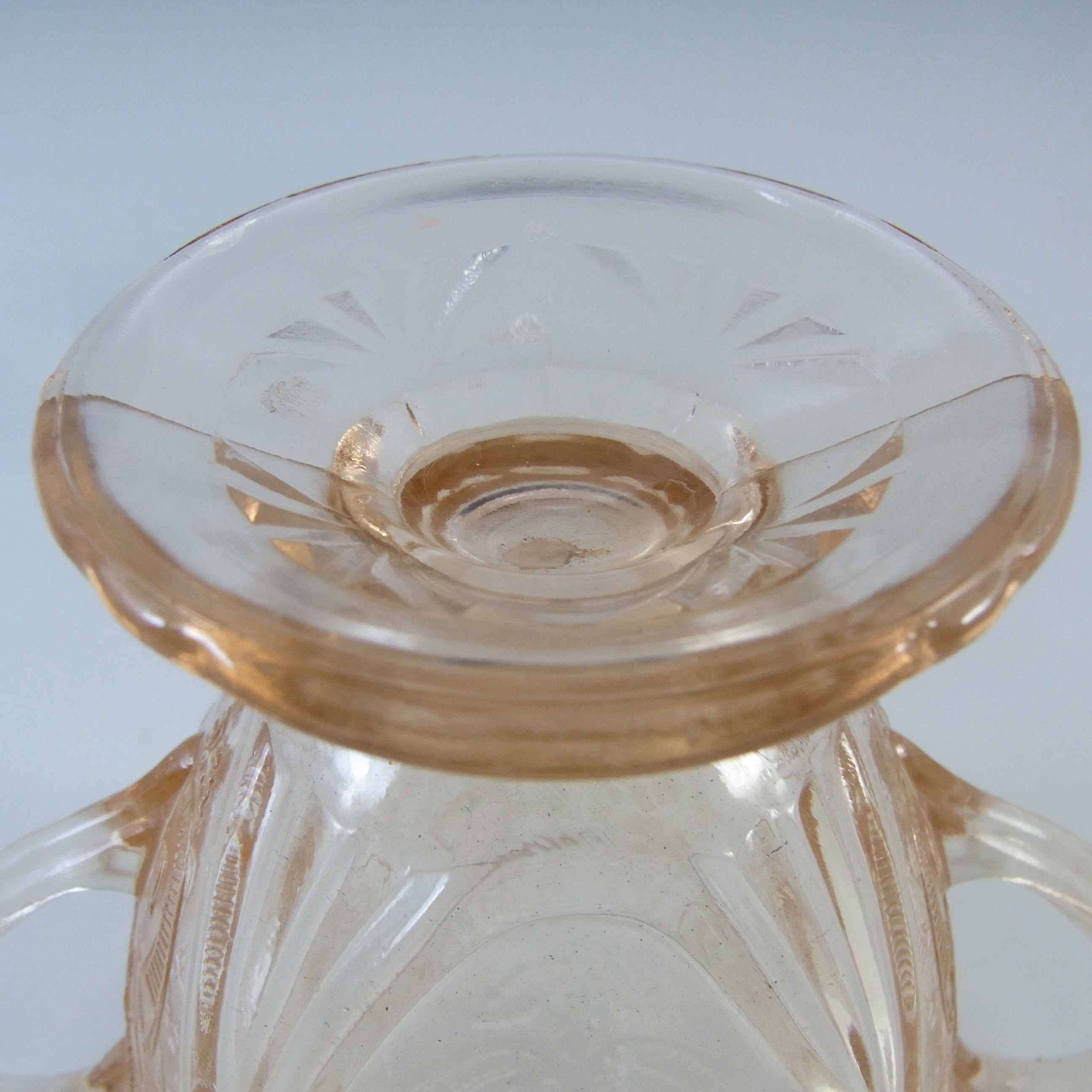 (image for) Hazel Atlas Royal Lace Pink Depression Glass 1930's Sugar Bowl - Click Image to Close
