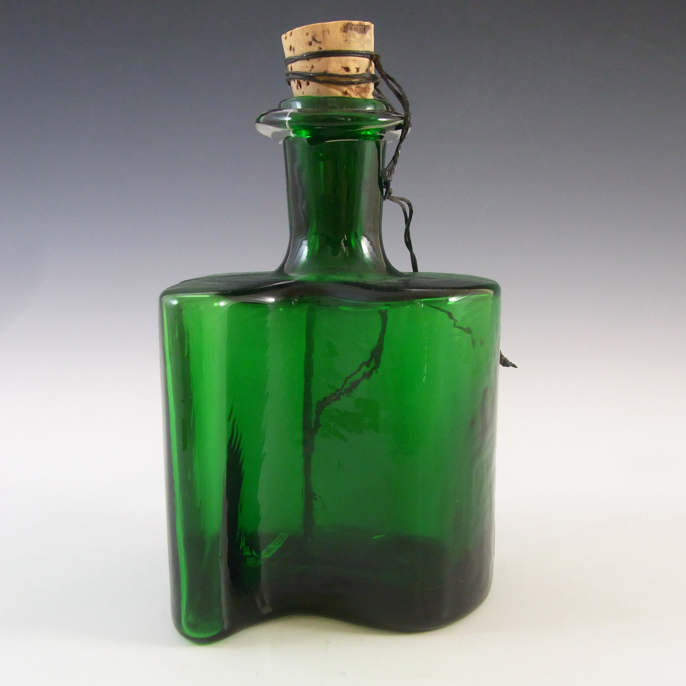 (image for) Holmegaard Green Glass Hiverten Scnapps Bottle by Olsson & Rude - Click Image to Close