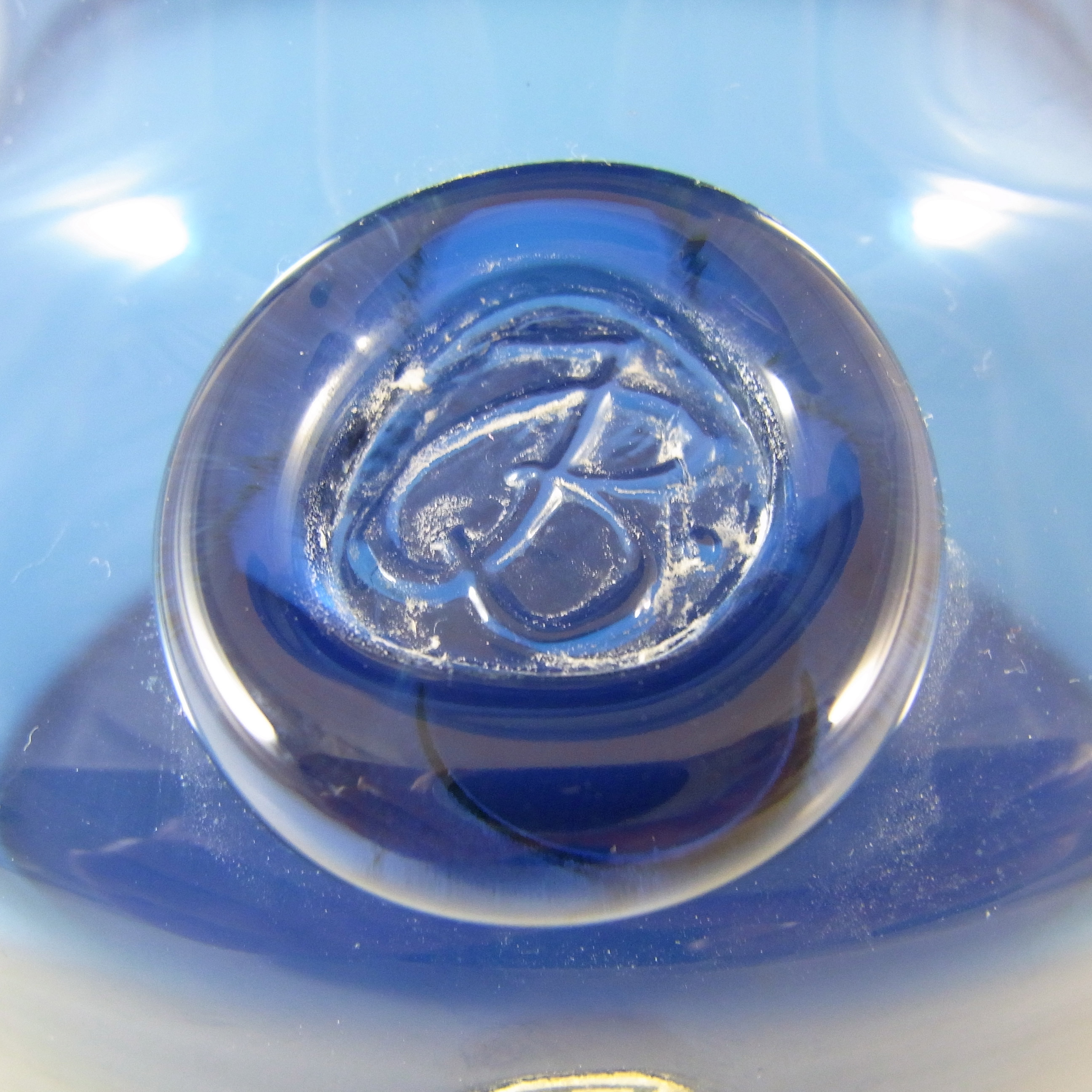(image for) Kastrup / Holmegaard Blue Glass Capri Vase - Jacob Bang - Click Image to Close