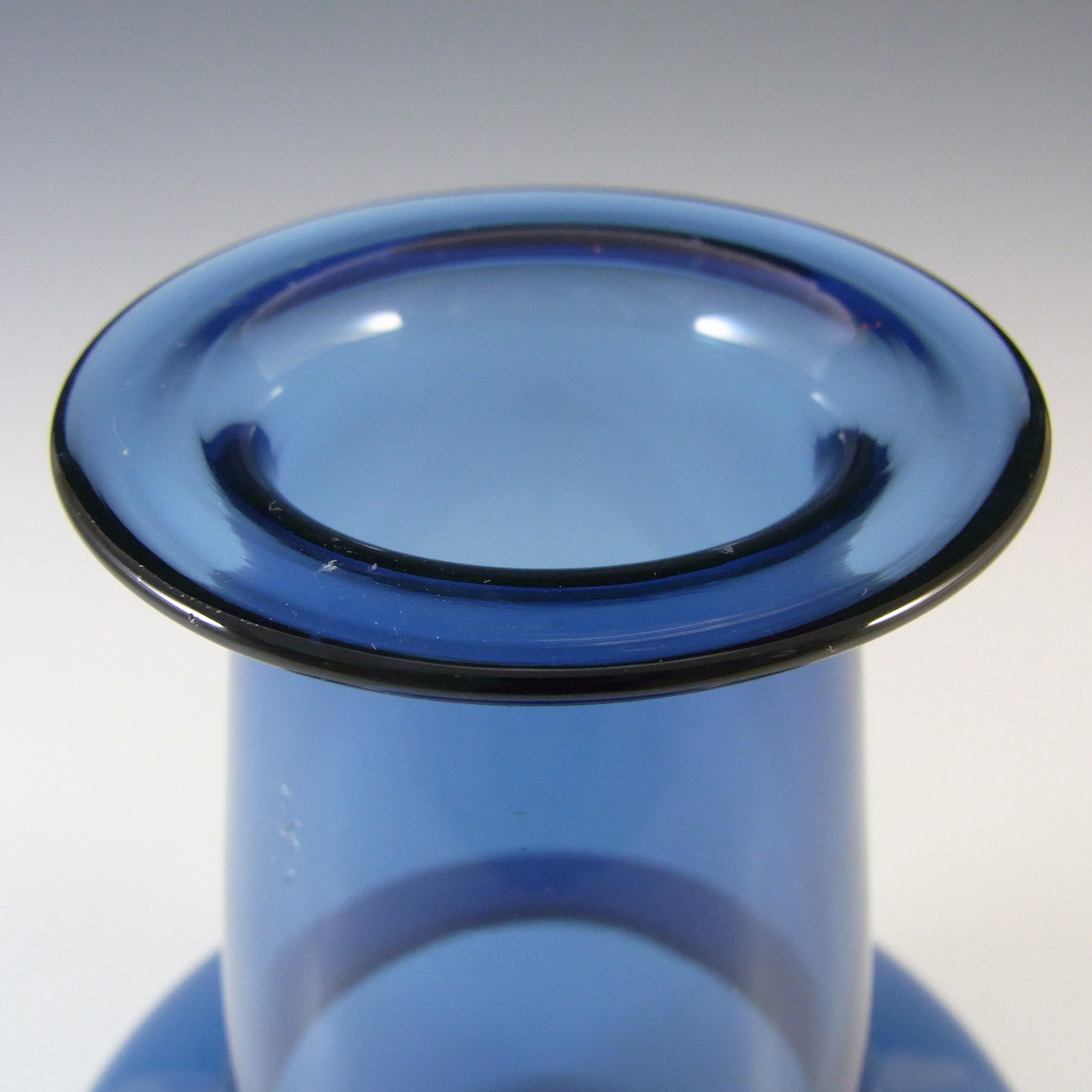Kastrup / Holmegaard Blue Glass Capri Vase - Jacob Bang - Click Image to Close
