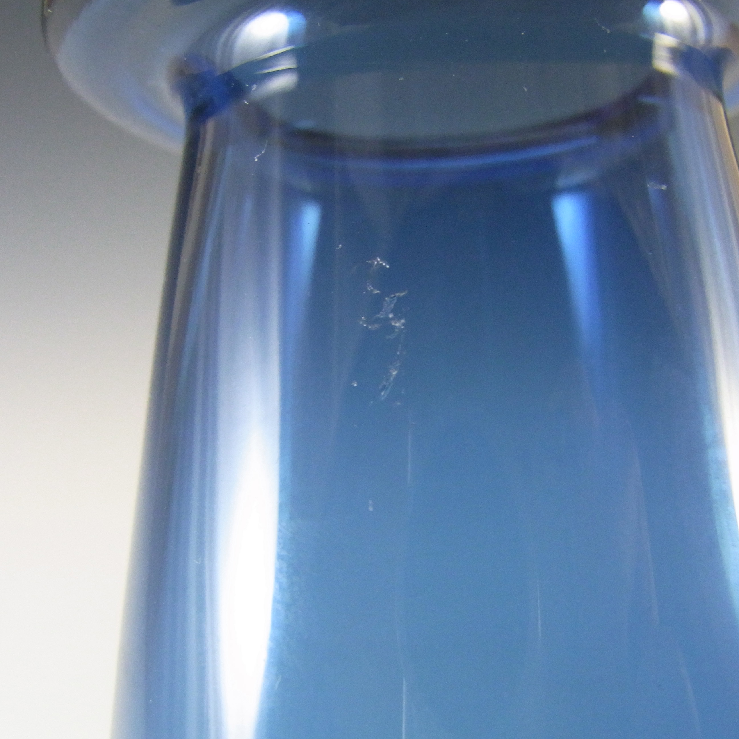 (image for) Kastrup / Holmegaard Blue Glass Capri Vase - Jacob Bang - Click Image to Close