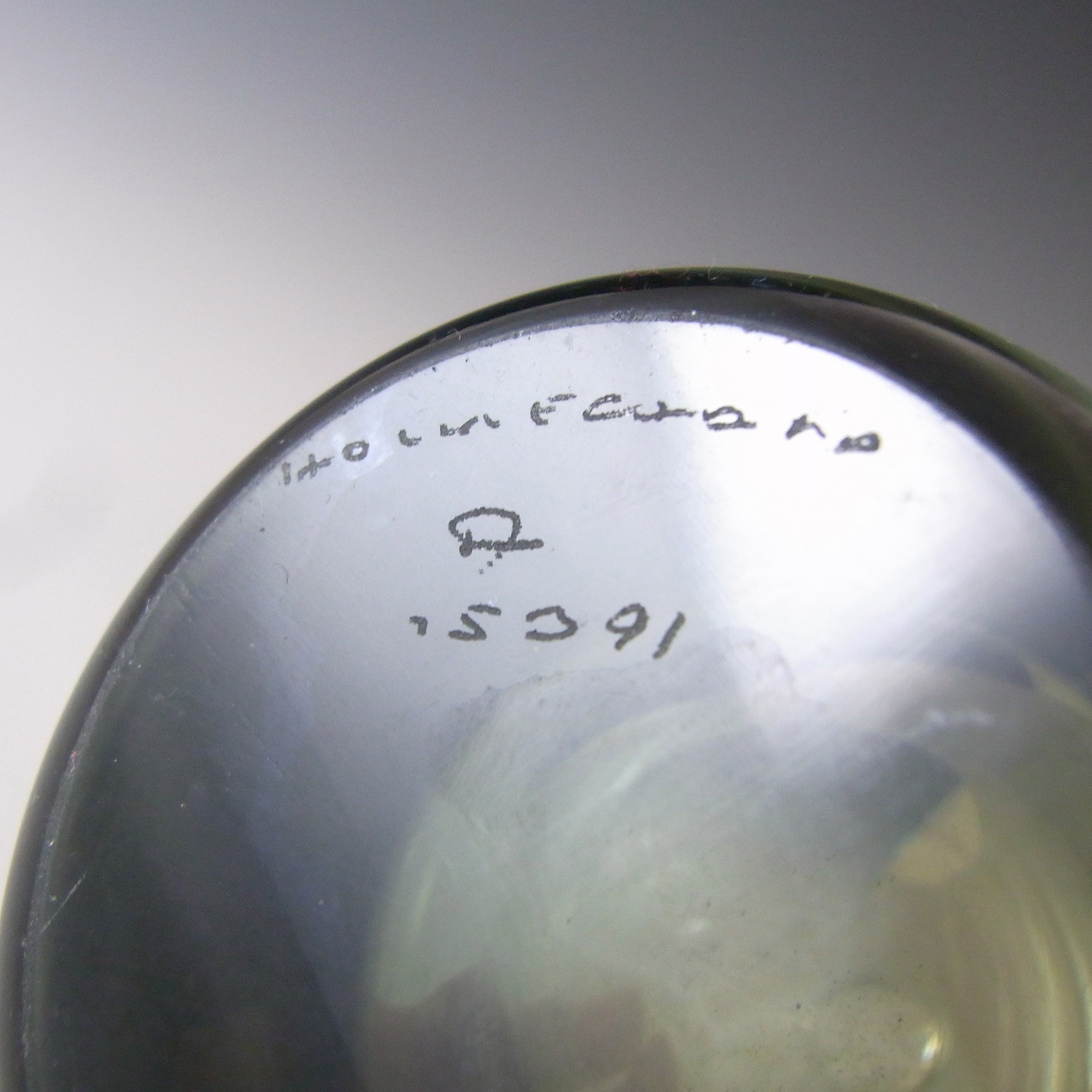 (image for) Holmegaard #15391 Per Lutken Smoky Glass 'Hellas' Vase - Signed - Click Image to Close