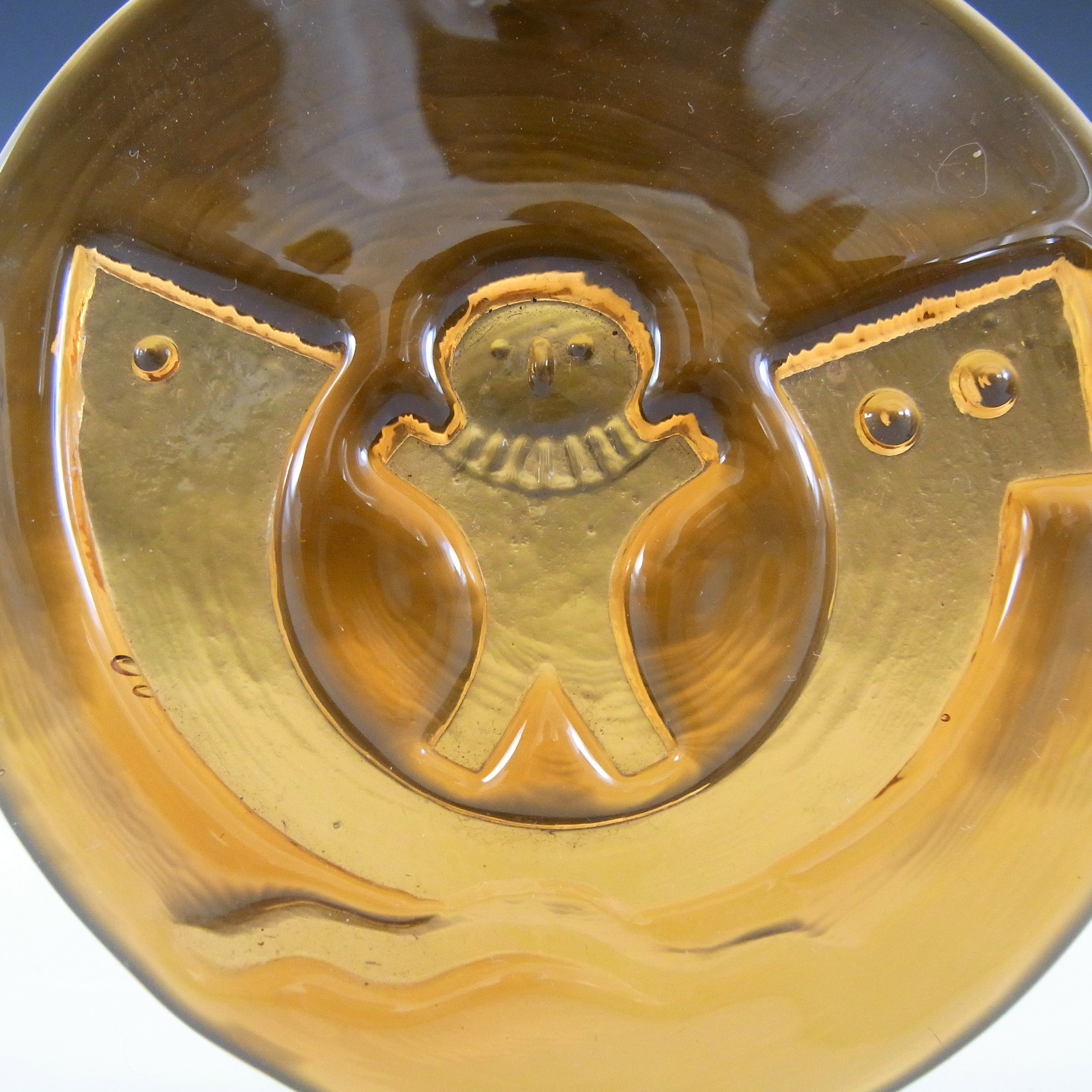 (image for) Holmegaard Michael Bang Amber Glass Noahs Arc Suncatcher - Click Image to Close