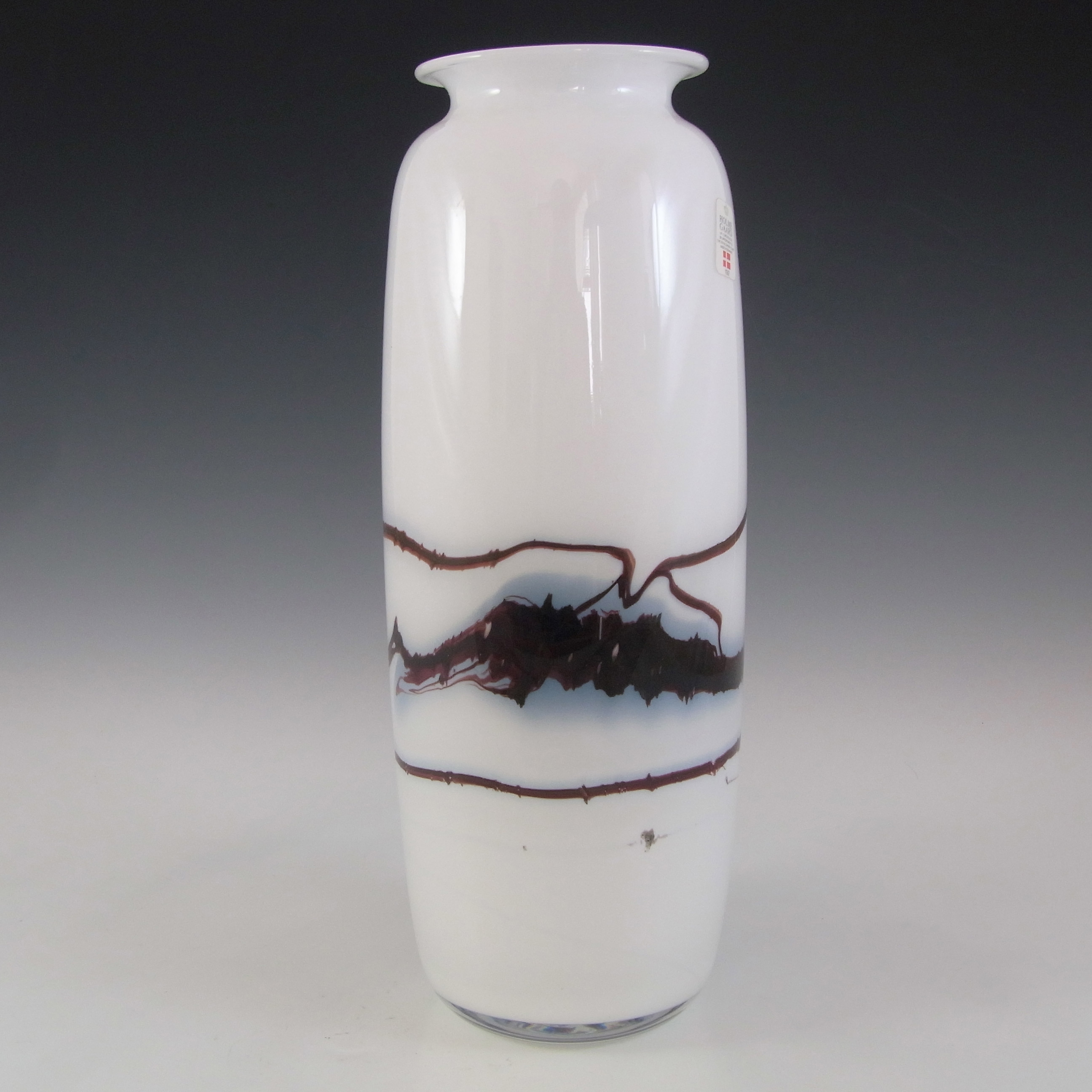 (image for) Holmegaard 'Atlantis' White Glass 10.25" Vase by Michael Bang - Click Image to Close