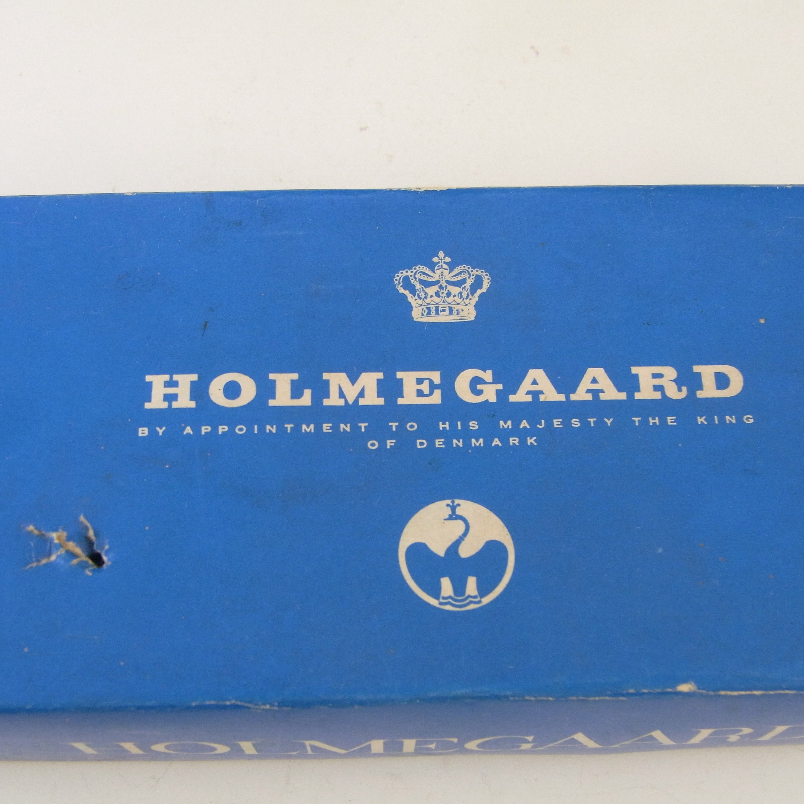 (image for) BOXED & LABELLED Holmegaard Set of 3 Blue Glass Candlesticks - Click Image to Close