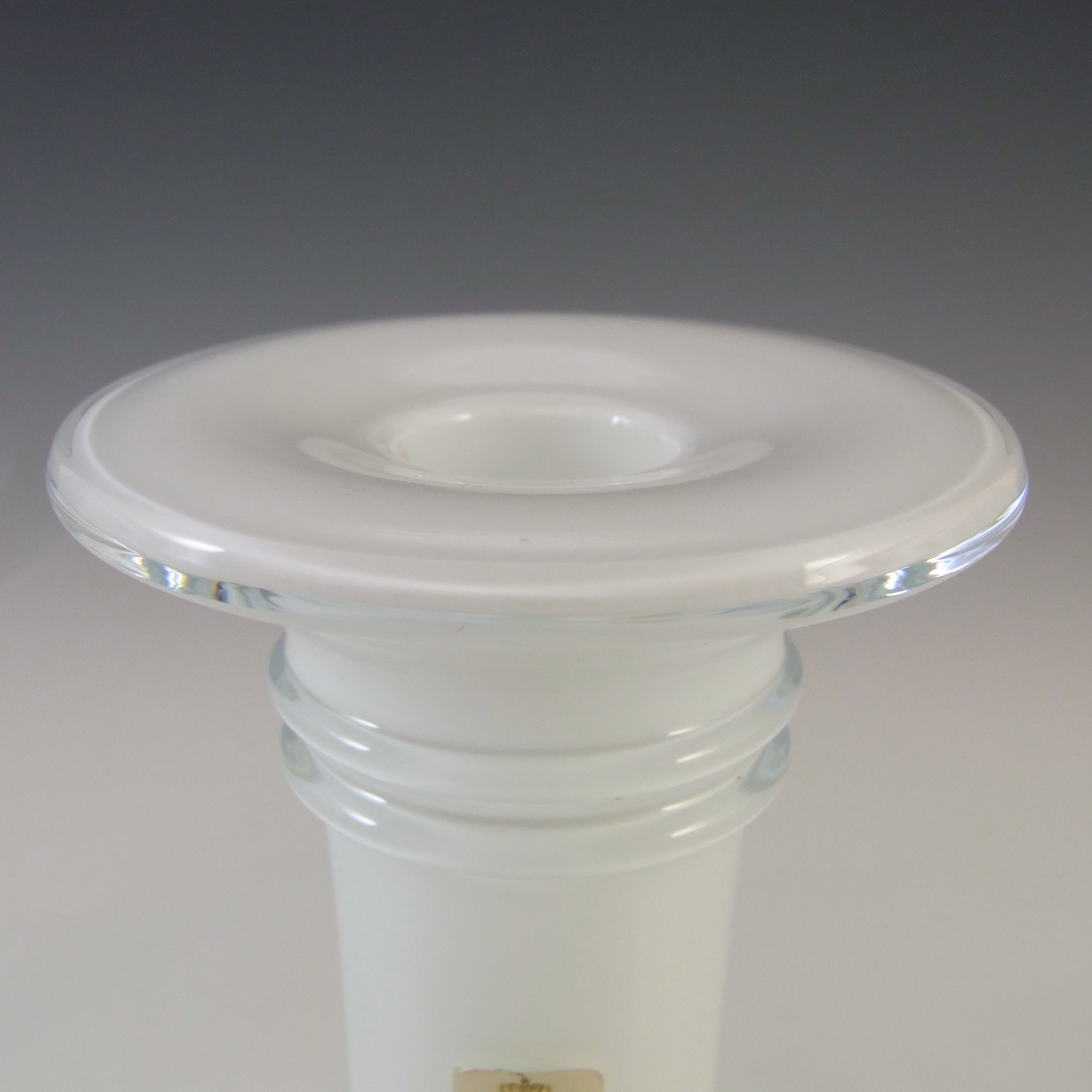(image for) Holmegaard Michael Bang White Opal Glass "MB Series" Candlestick - Click Image to Close
