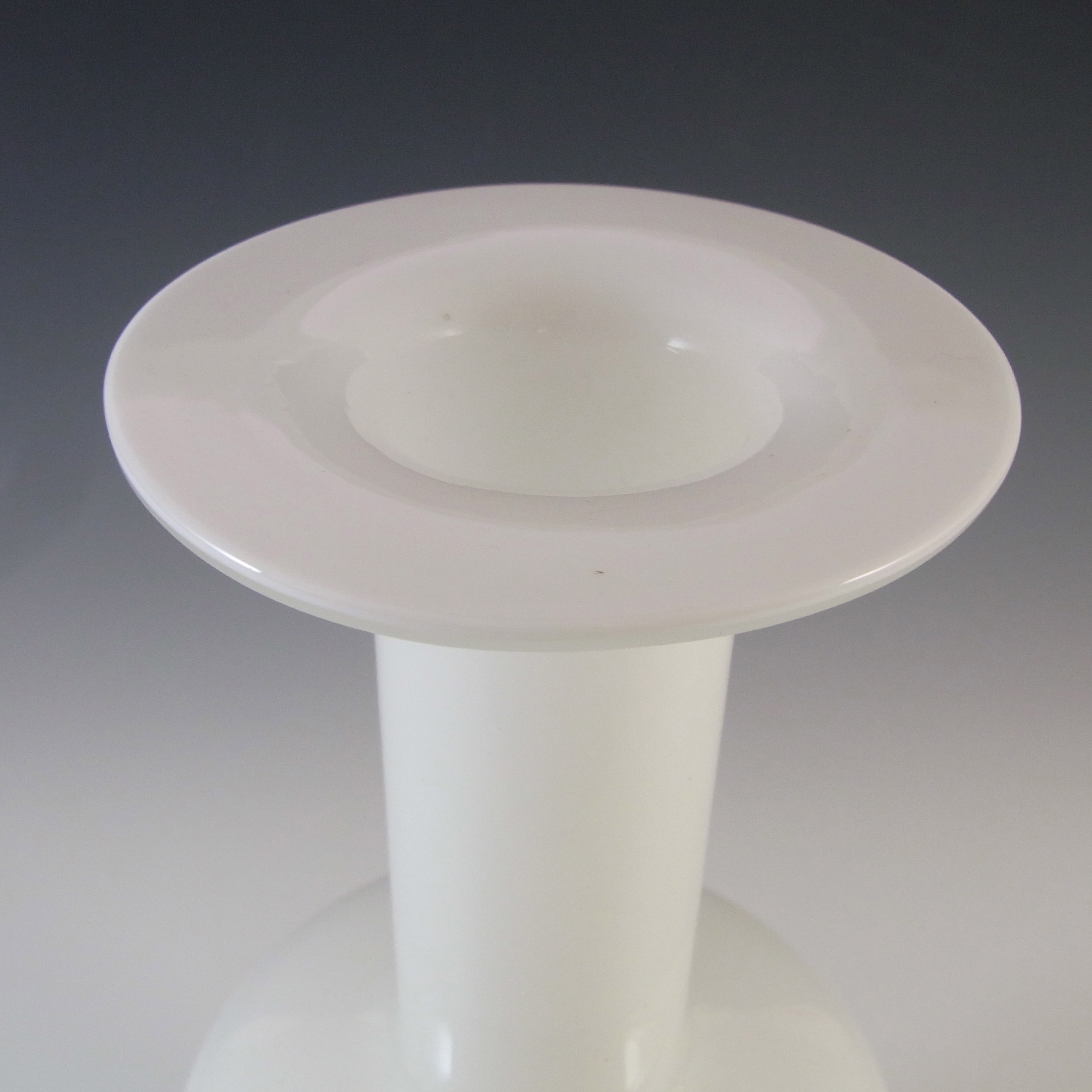 (image for) Holmegaard Kastrup Otto Brauer White Opal Glass 12" Gulvvase Vase - Click Image to Close