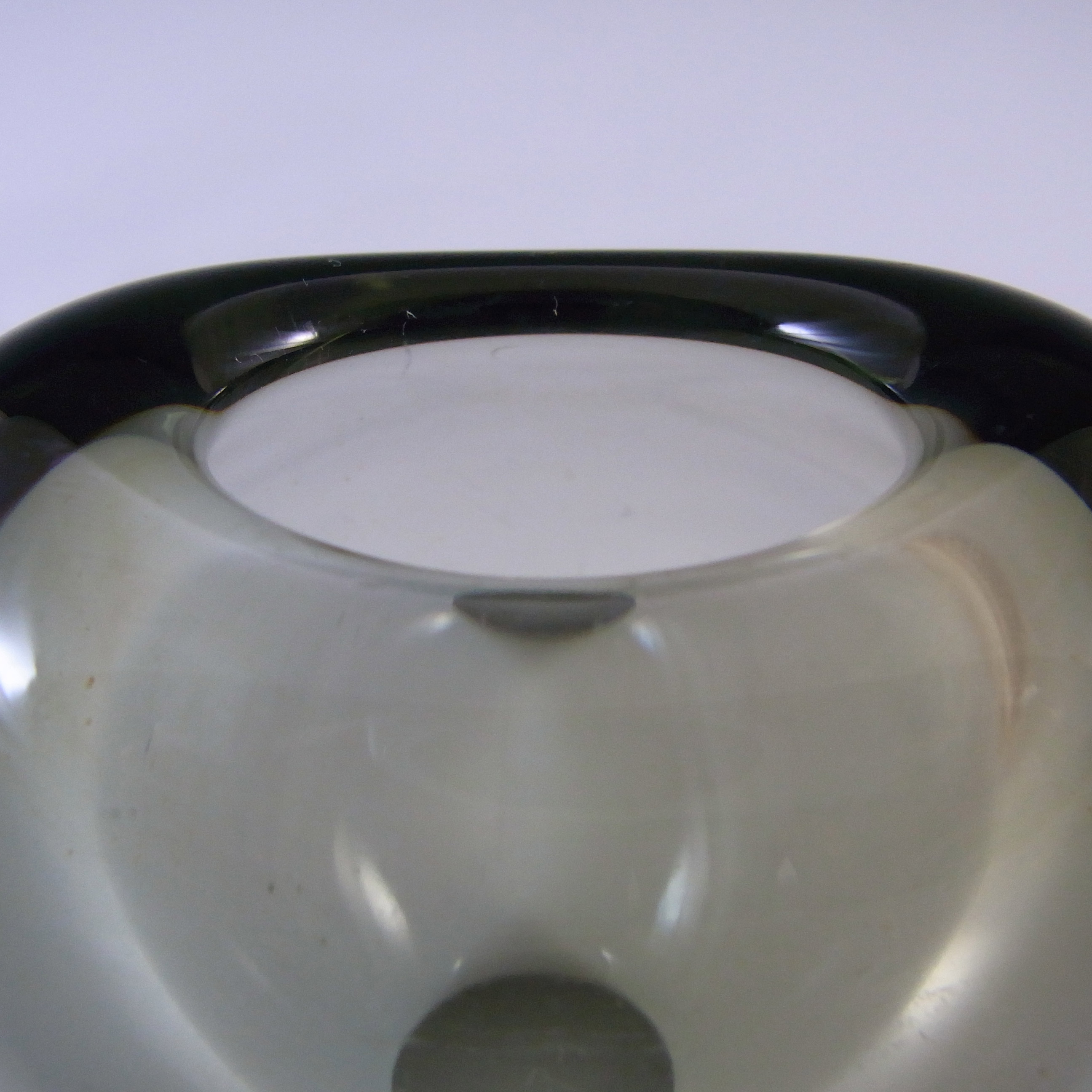 Holmegaard #15732 Per Lutken 'Smoke' Glass 'Minuet' Vase - Signed - Click Image to Close
