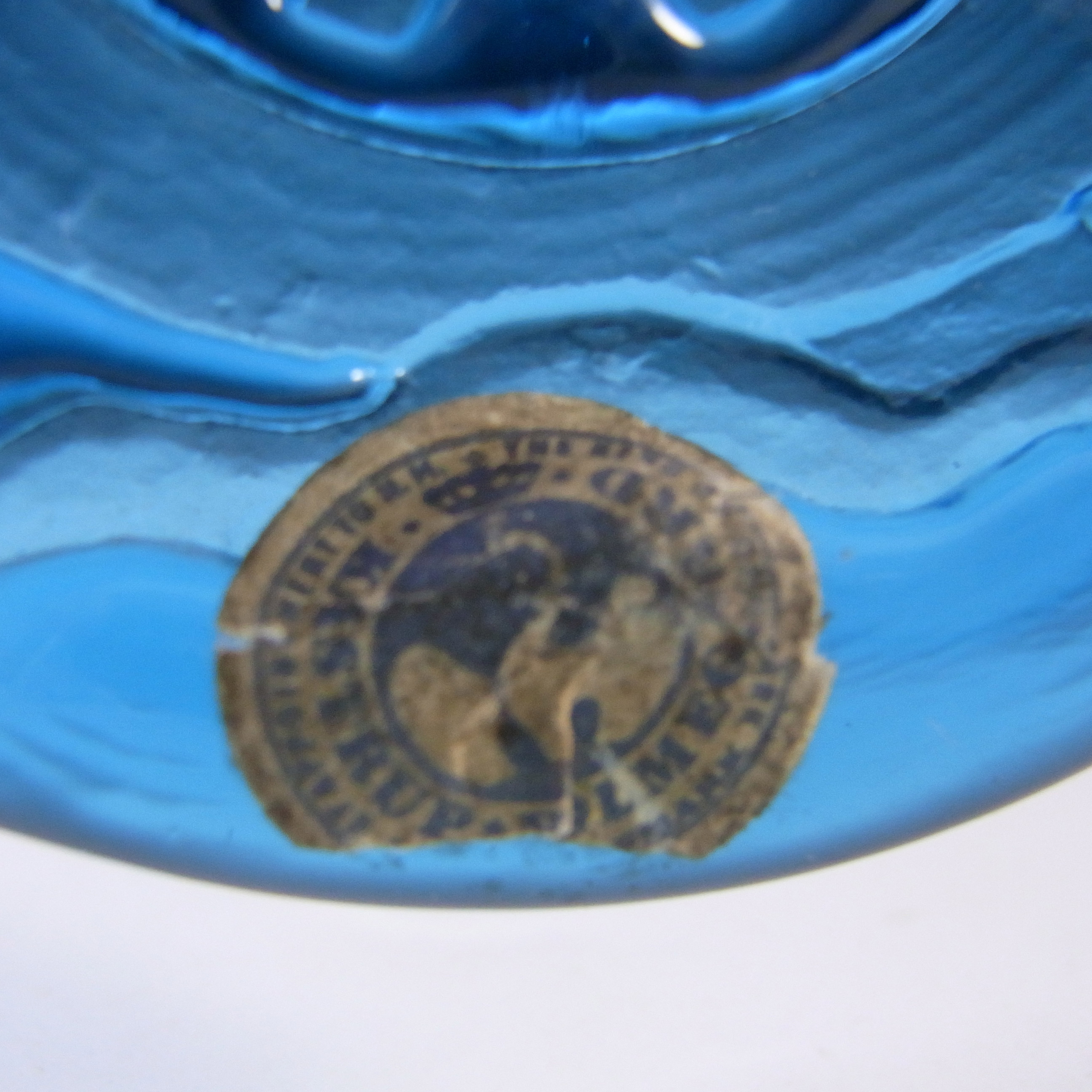 (image for) Holmegaard Michael Bang Blue Glass Noahs Arc Suncatcher - Click Image to Close