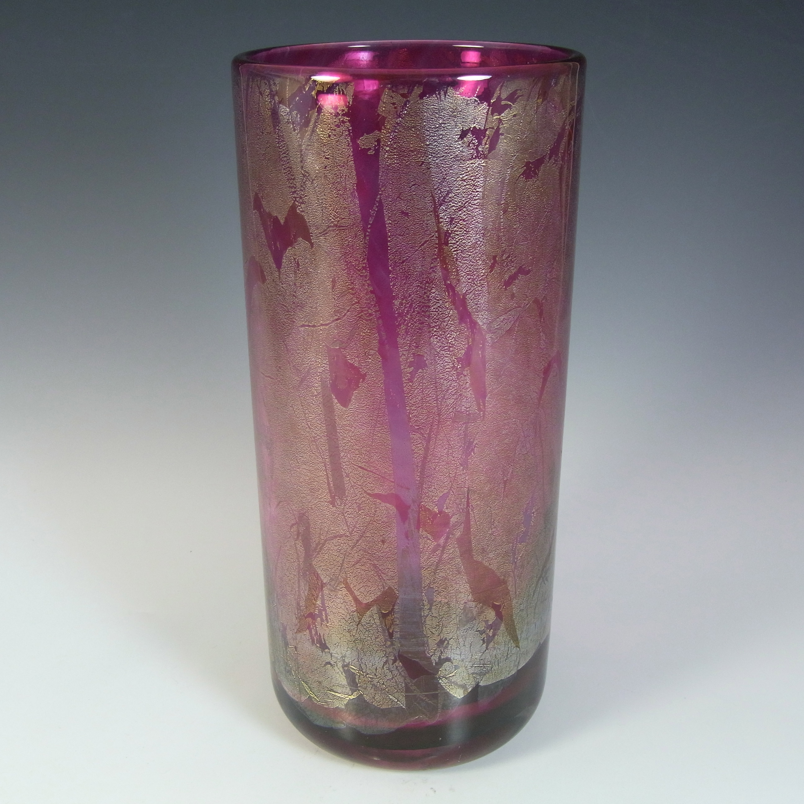 (image for) Isle of Wight Studio 'Azurene Pink' Glass Vase - Marked - Click Image to Close