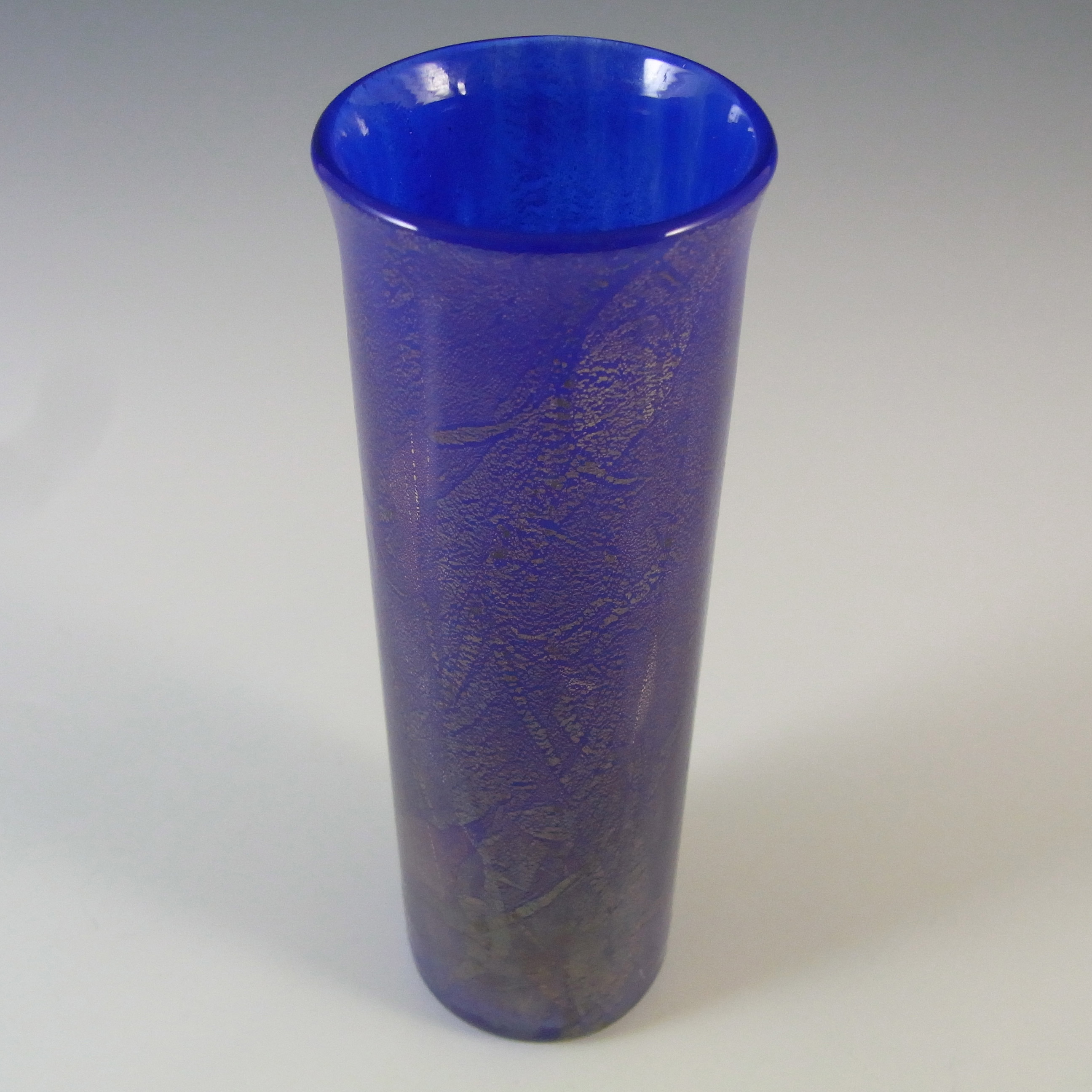 (image for) Isle of Wight Studio 'Azurene Blue' Glass Cylinder Vase - Click Image to Close