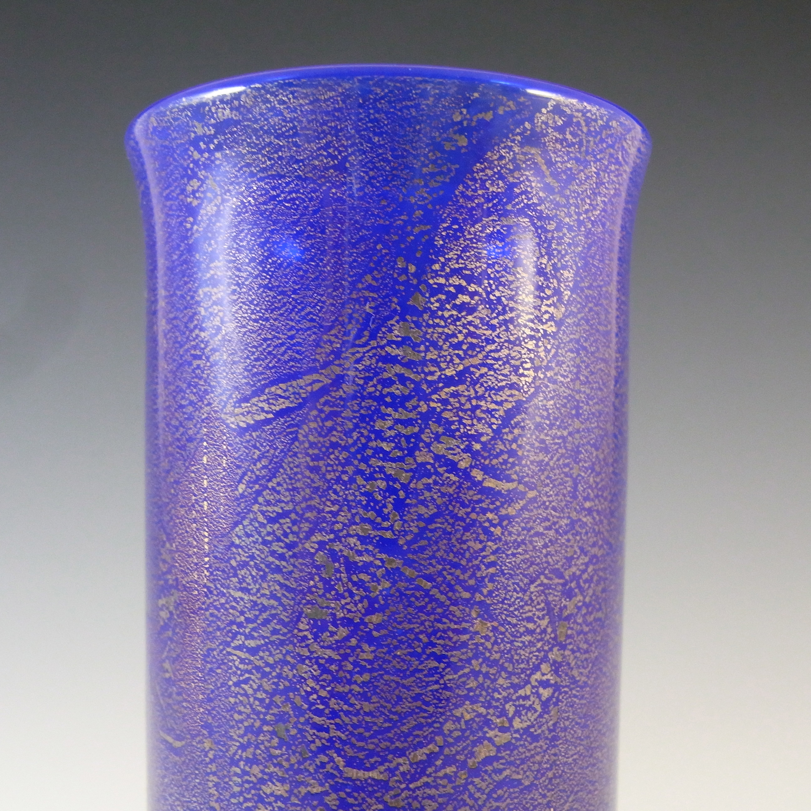 (image for) Isle of Wight Studio 'Azurene Blue' Glass Cylinder Vase - Click Image to Close