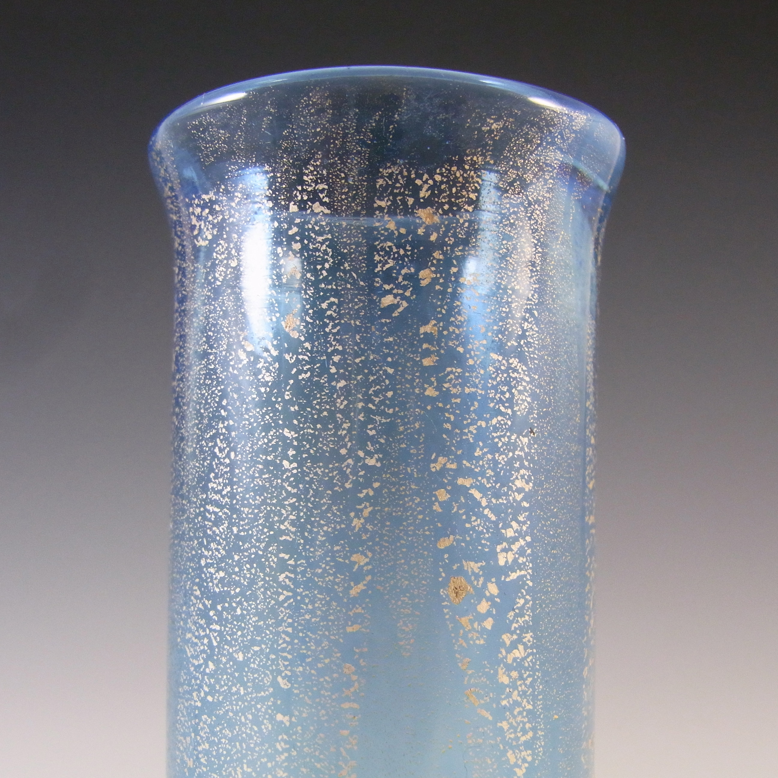 (image for) Isle of Wight Studio 'Azurene Azure' Glass Cylinder Vase - Boxed - Click Image to Close