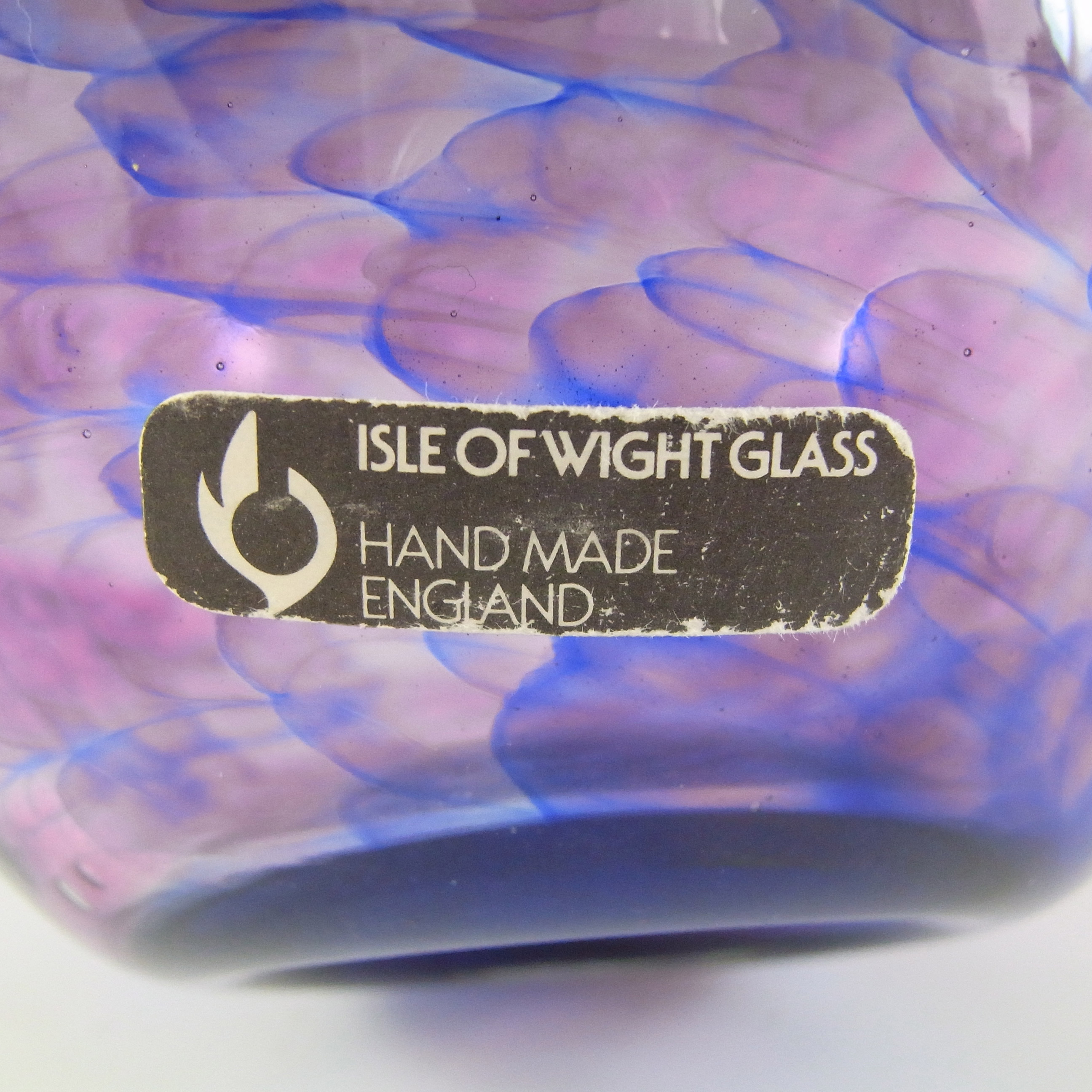 (image for) Isle of Wight Studio 'Heather' Purple & Blue Glass Globe Vase - Click Image to Close