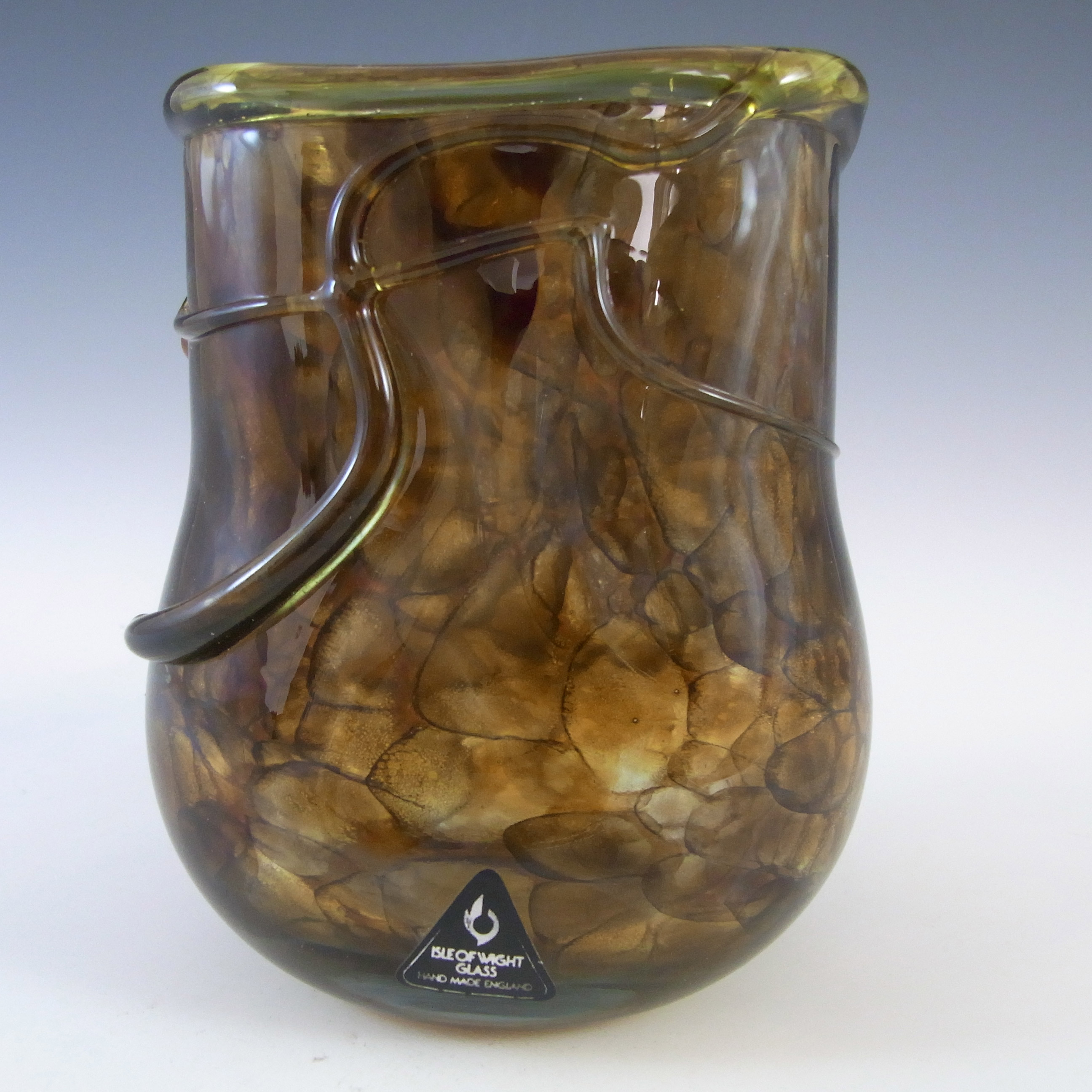 (image for) Isle of Wight Studio 'Four Seasons - Autumn' Brown Glass Vase - Click Image to Close