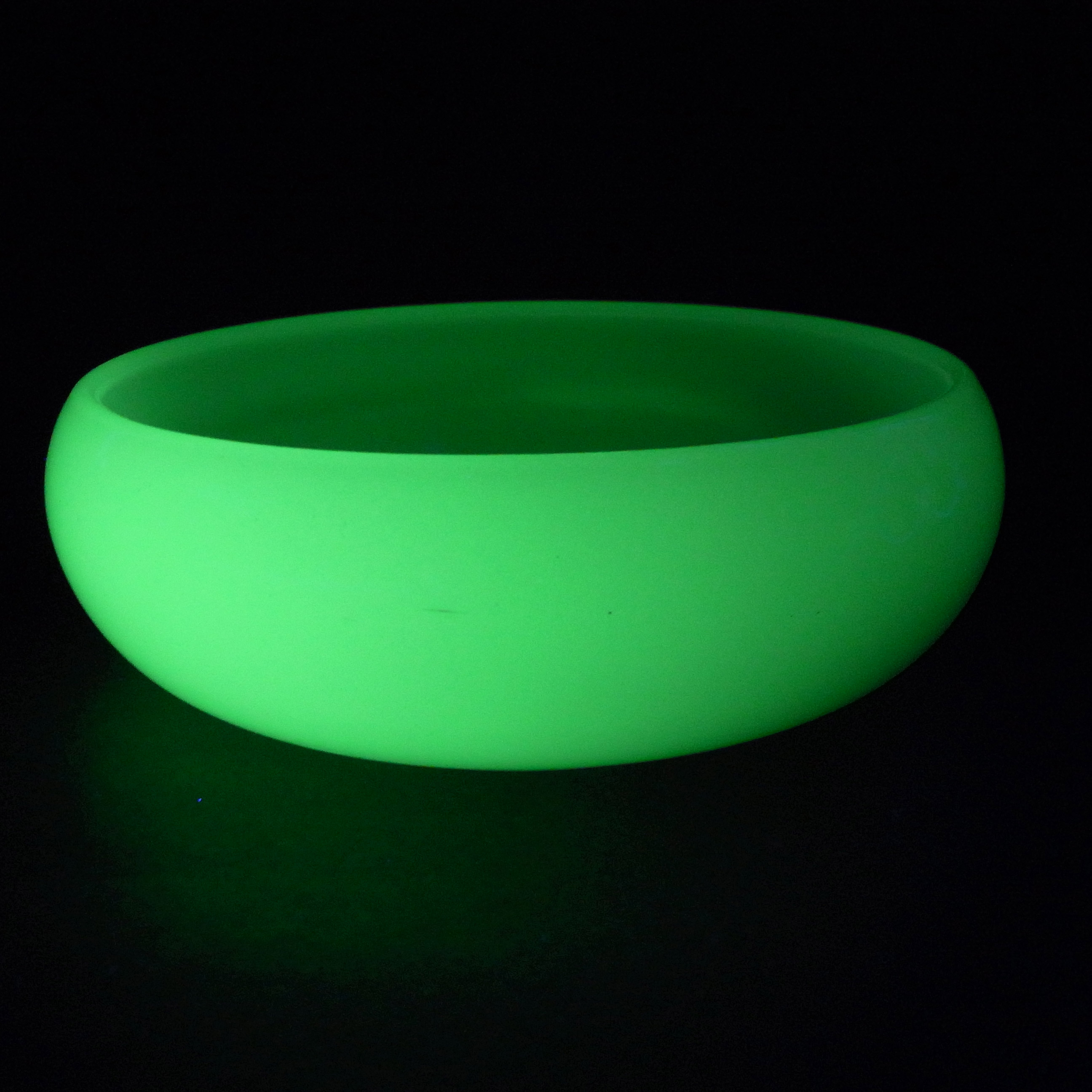 (image for) Jobling #1054 Art Deco Uranium Jade Green Glass Bowl - Click Image to Close