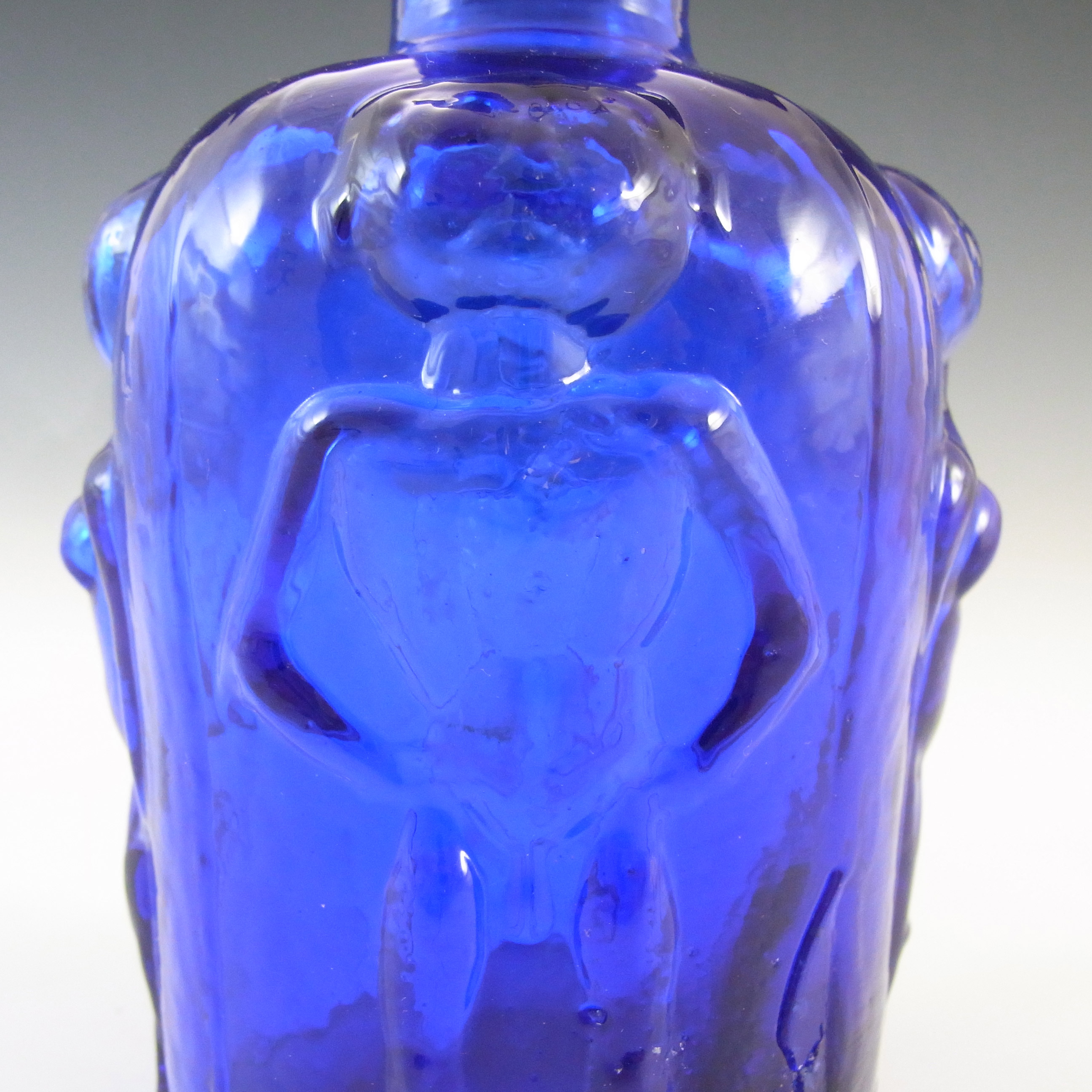 SIGNED Boda Swedish Glass "Adam & Eve" Bottle by Erik Hoglund - Click Image to Close