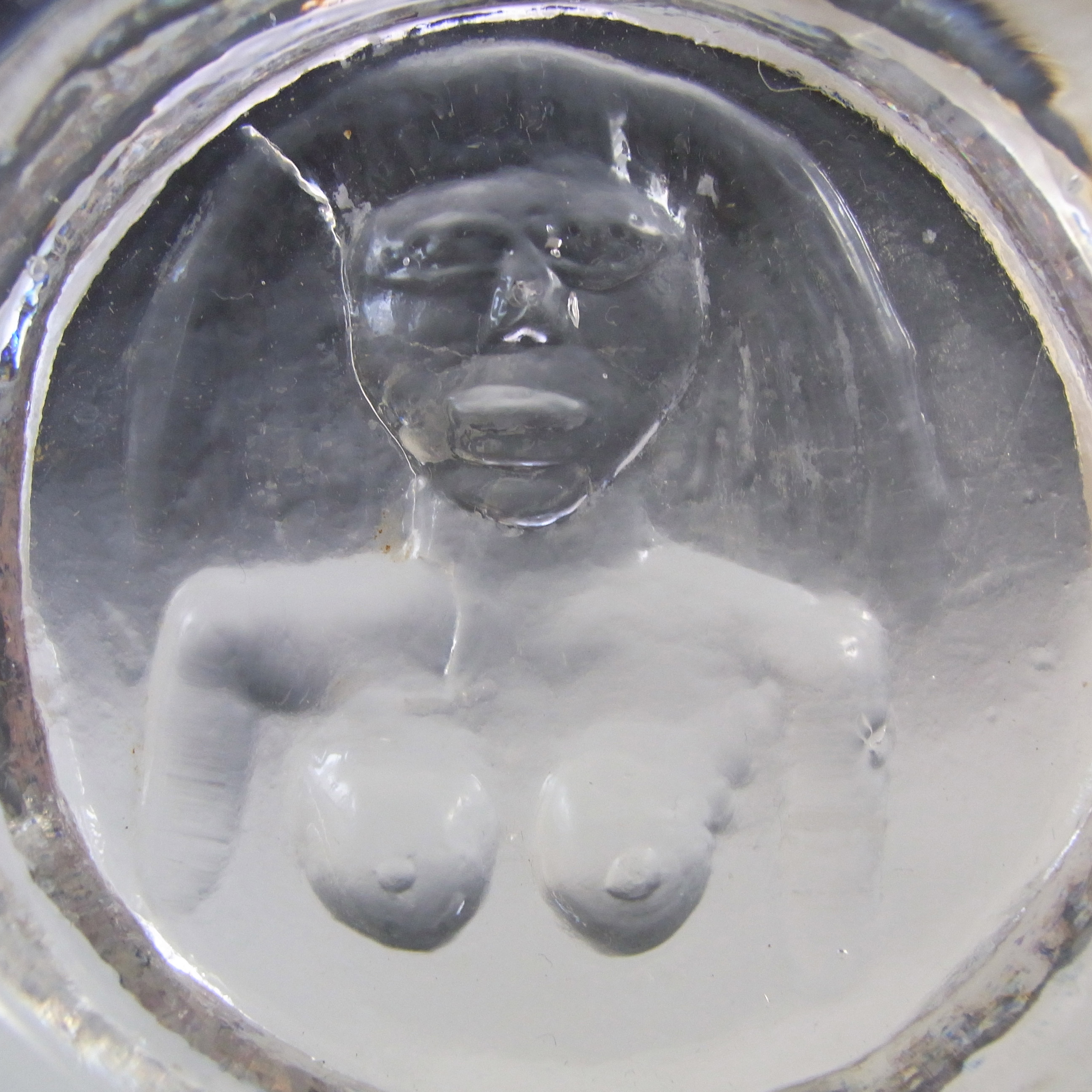 Boda Vintage Clear Glass Nude Lady "Eve" Bowl by Erik Hoglund - Click Image to Close