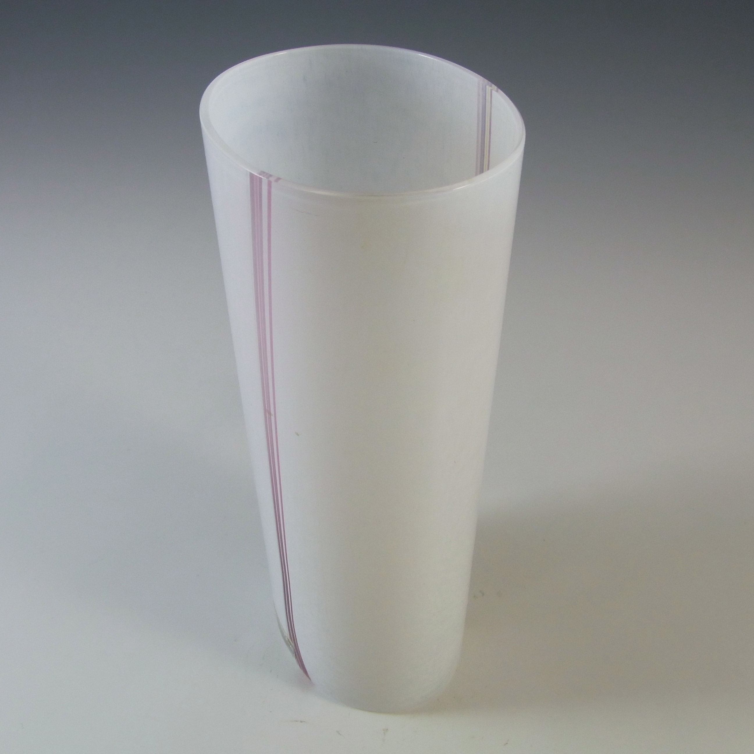 SIGNED Kosta Boda Glass 'Rainbow' Vase Bertil Vallien #48227 - Click Image to Close
