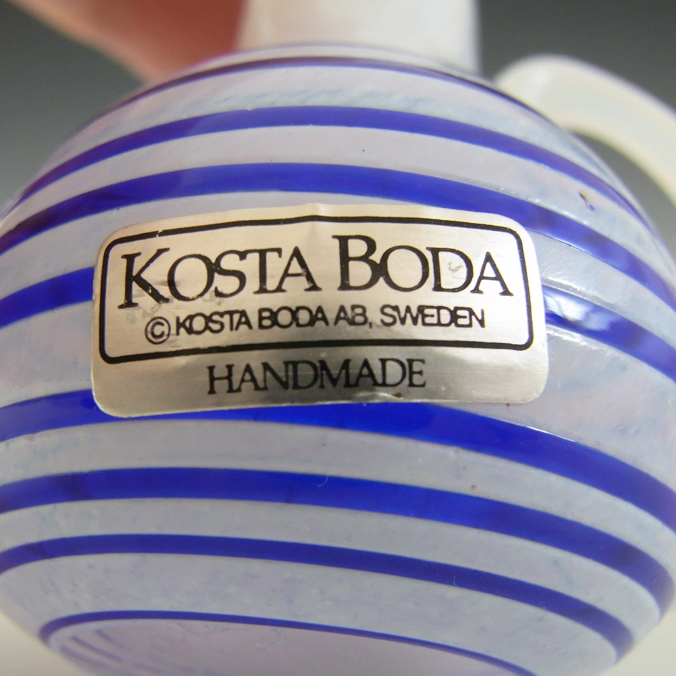 SIGNED Kosta Boda Glass Jug by Ulrica Vallien #88012 - Click Image to Close