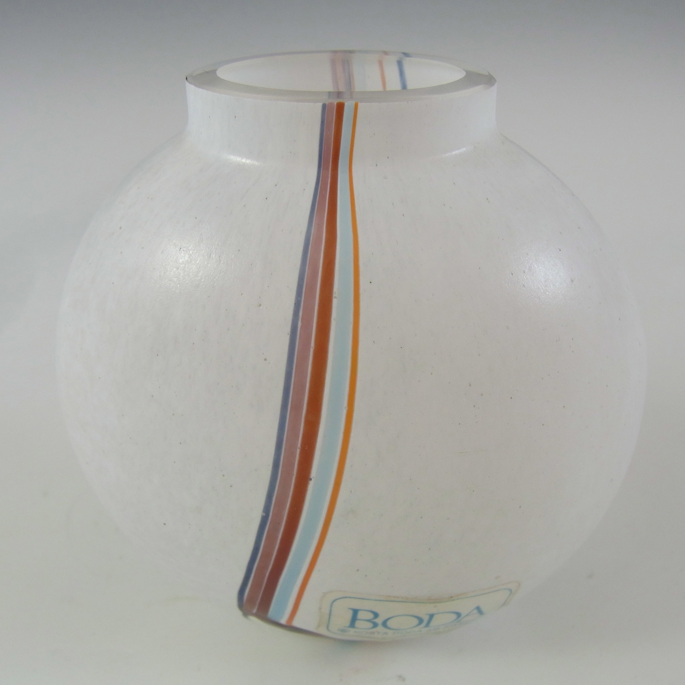 Kosta Boda Glass 'Rainbow' Vase by Bertil Vallien - Signed - Click Image to Close