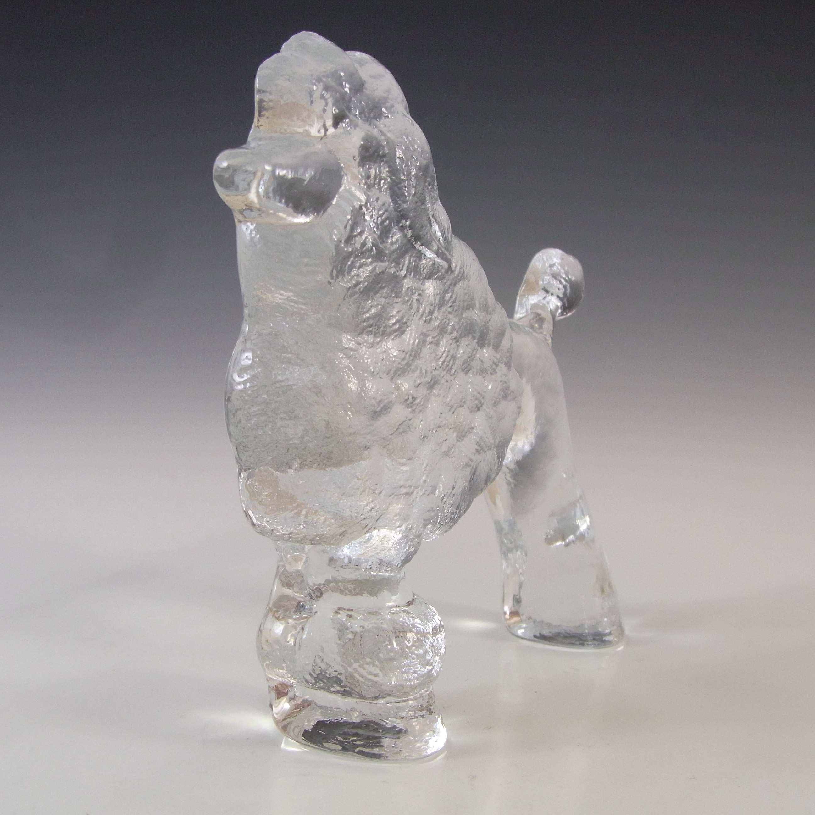 Kosta Boda Glass Poodle Sculpture Bertil Vallien Kennel Series - Click Image to Close