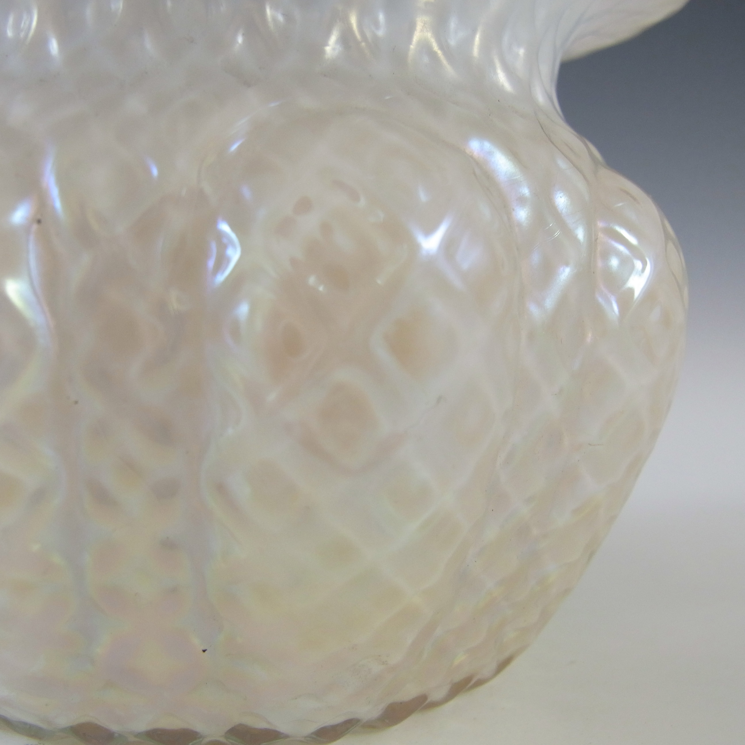 Kralik Art Nouveau Iridescent Mother-of-Pearl Glass Textured Vase - Click Image to Close