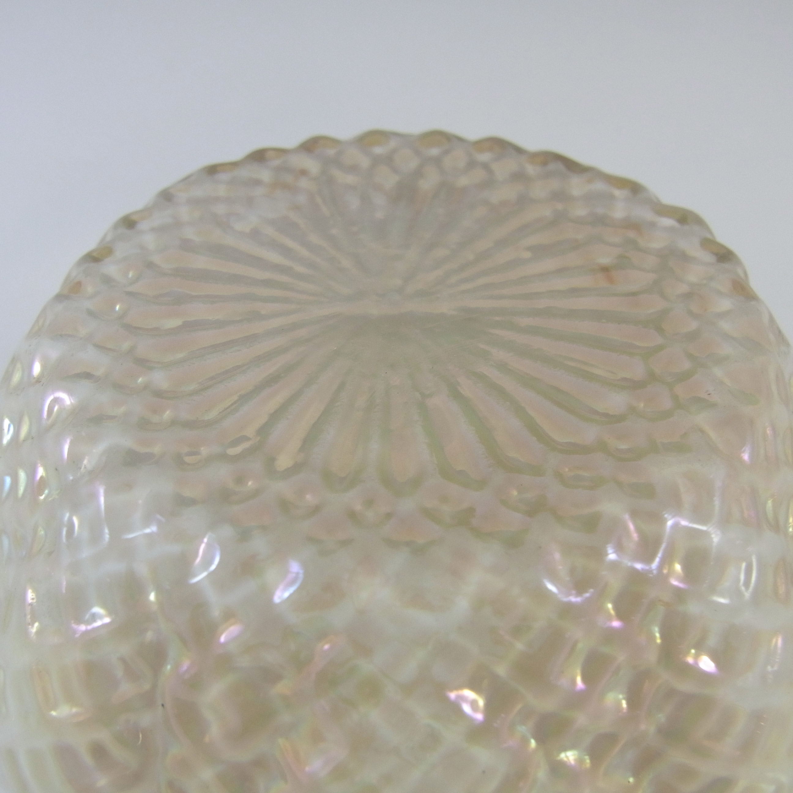 Kralik Art Nouveau Iridescent Mother-of-Pearl Glass Textured Vase - Click Image to Close