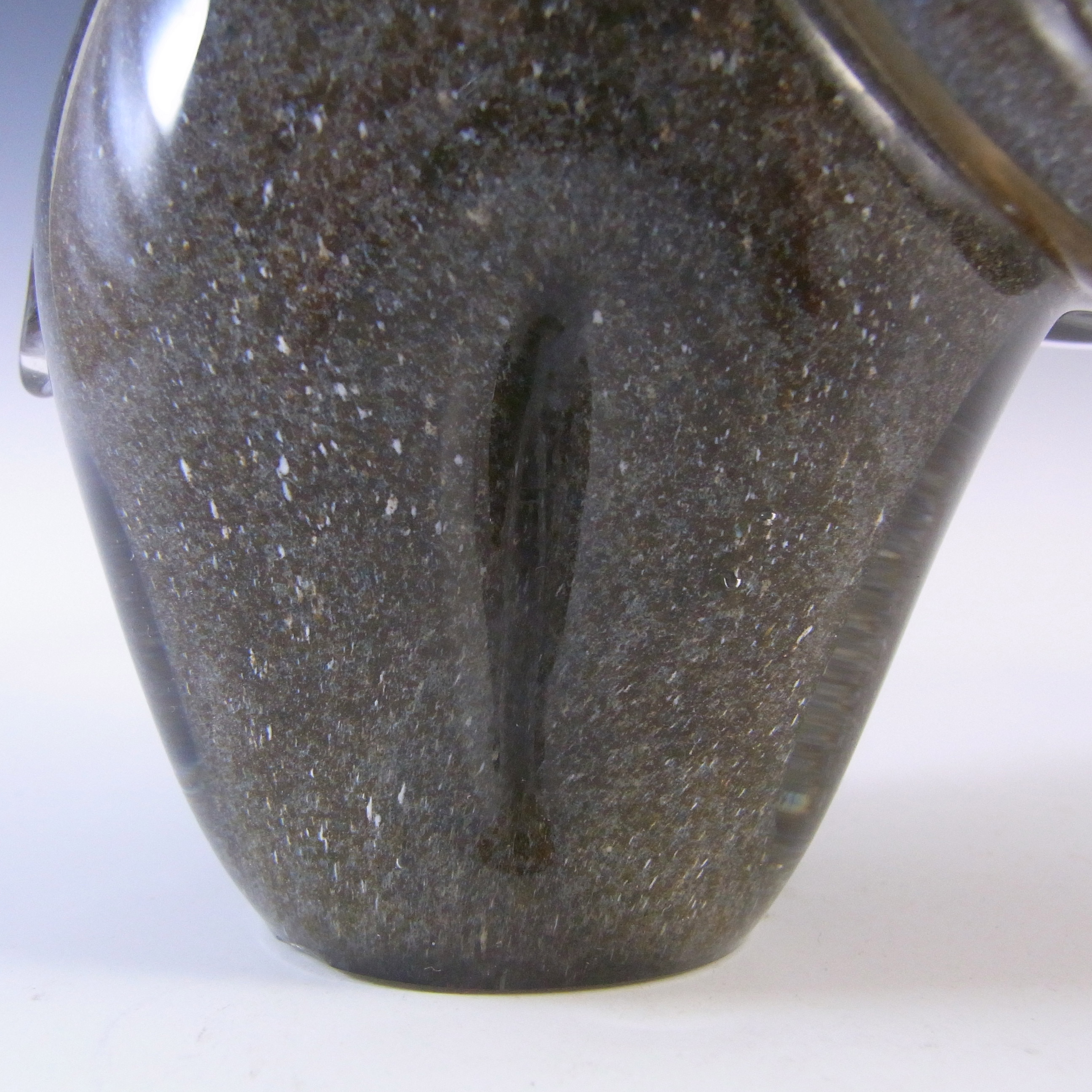 MARKED & LABELLED Langham Grey Glass Elephant Sculpture - Click Image to Close
