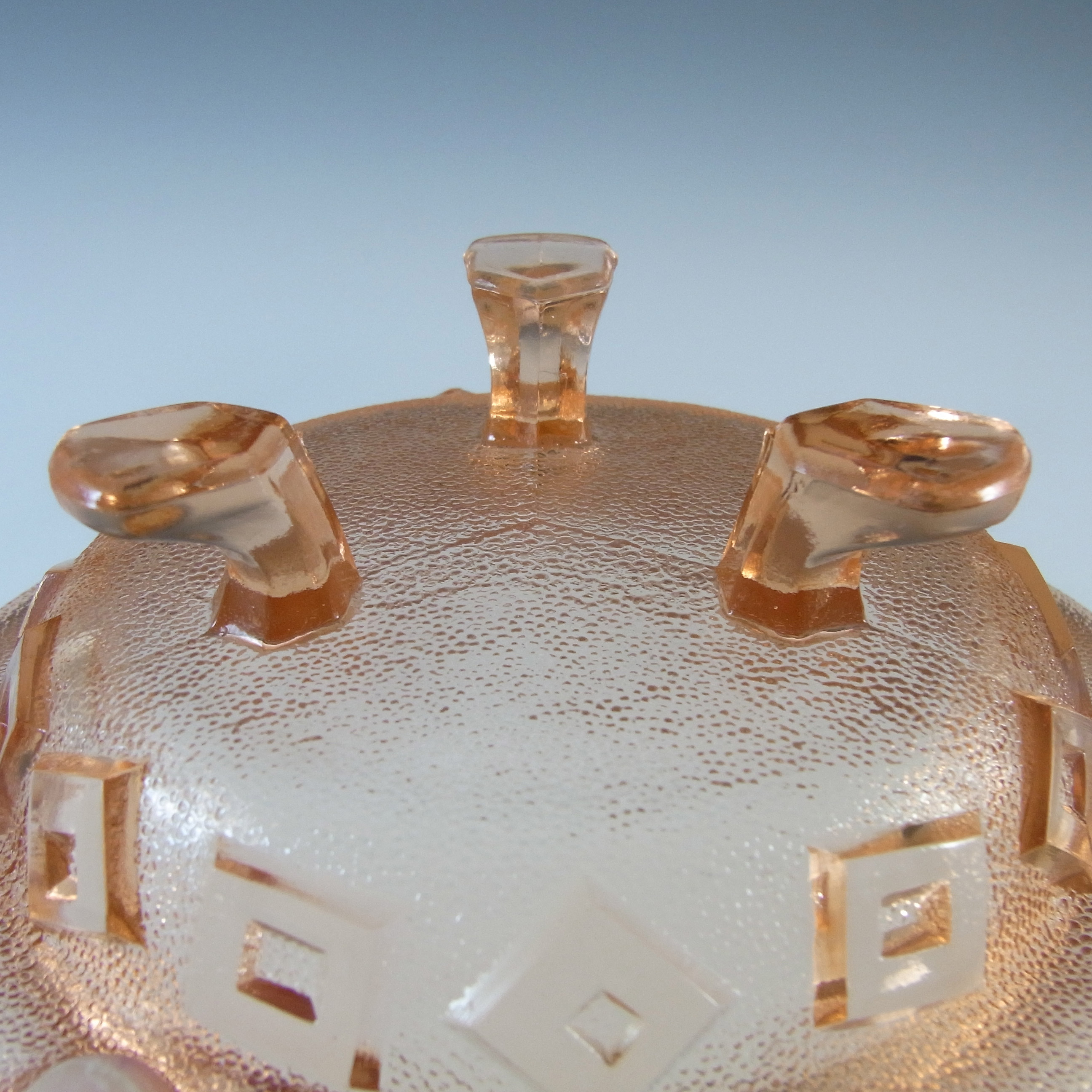 Libochovice #1443 Czech Art Deco 1930's Pink Glass Bowl - Click Image to Close