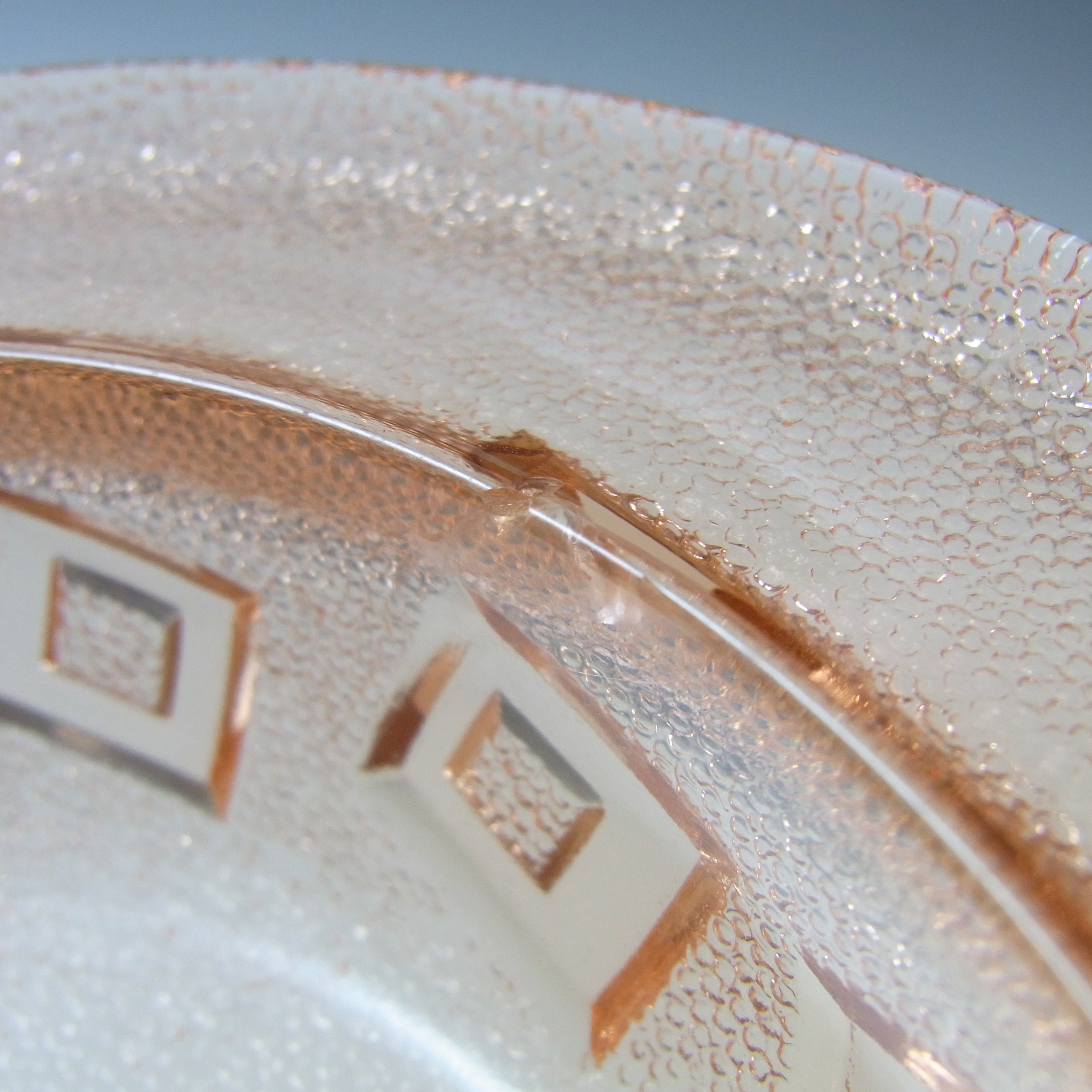 (image for) Libochovice #1443 Czech Art Deco 1930's Pink Glass Bowl - Click Image to Close