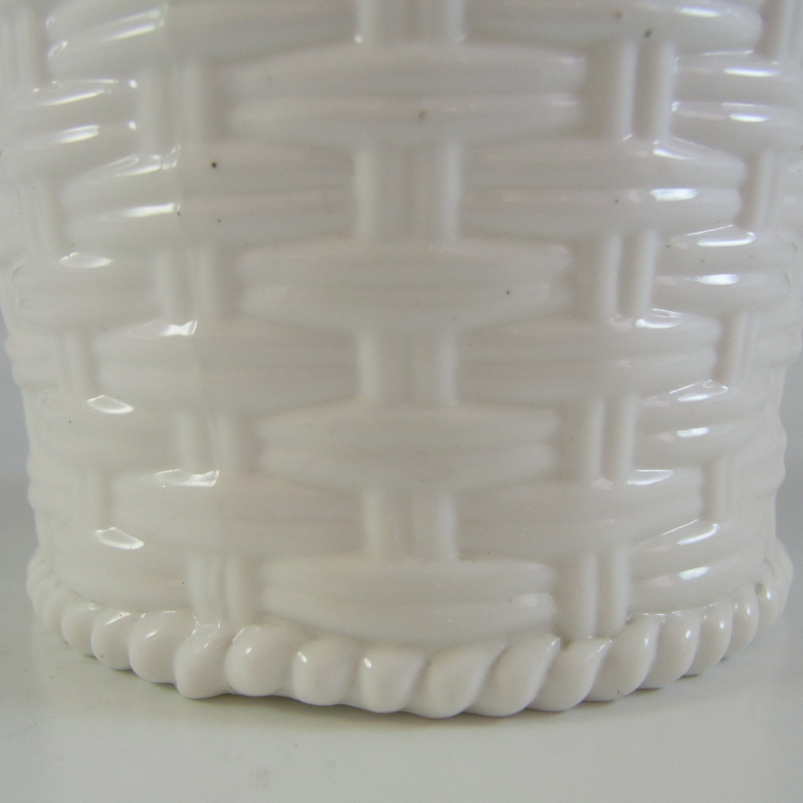Sowerby #1102 Victorian White Milk Glass Basket Bowl - Marked - Click Image to Close