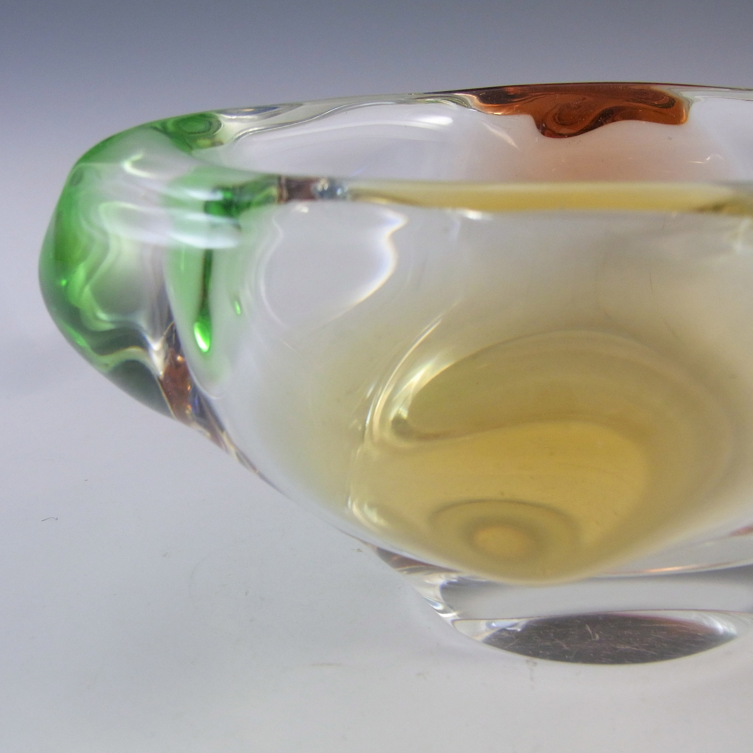 (image for) Mstisov Czech Glass Rhapsody Oval Bowl by Frantisek Zemek - Click Image to Close