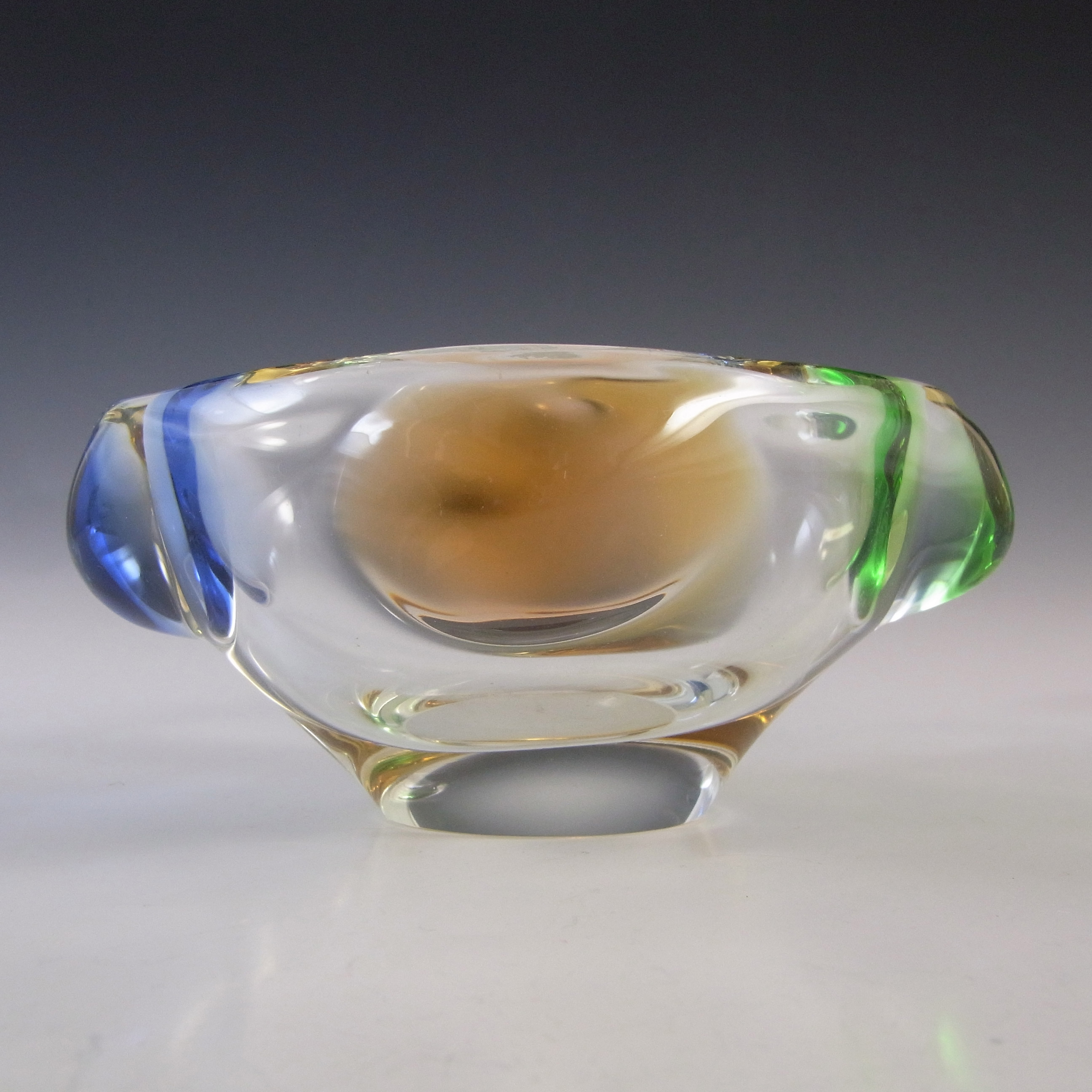 (image for) Mstisov Czech Glass Rhapsody Oval Bowl by Frantisek Zemek - Click Image to Close