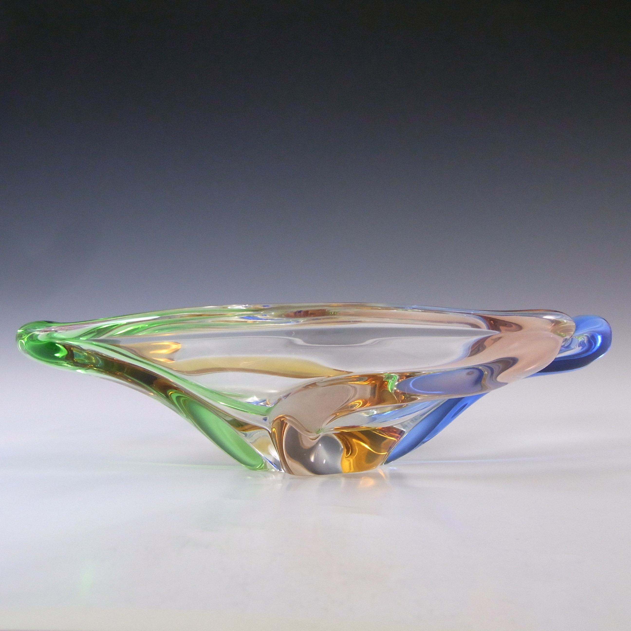 Mstisov Czech Glass Rhapsody Bowl / Ashtray by Frantisek Zemek - Click Image to Close
