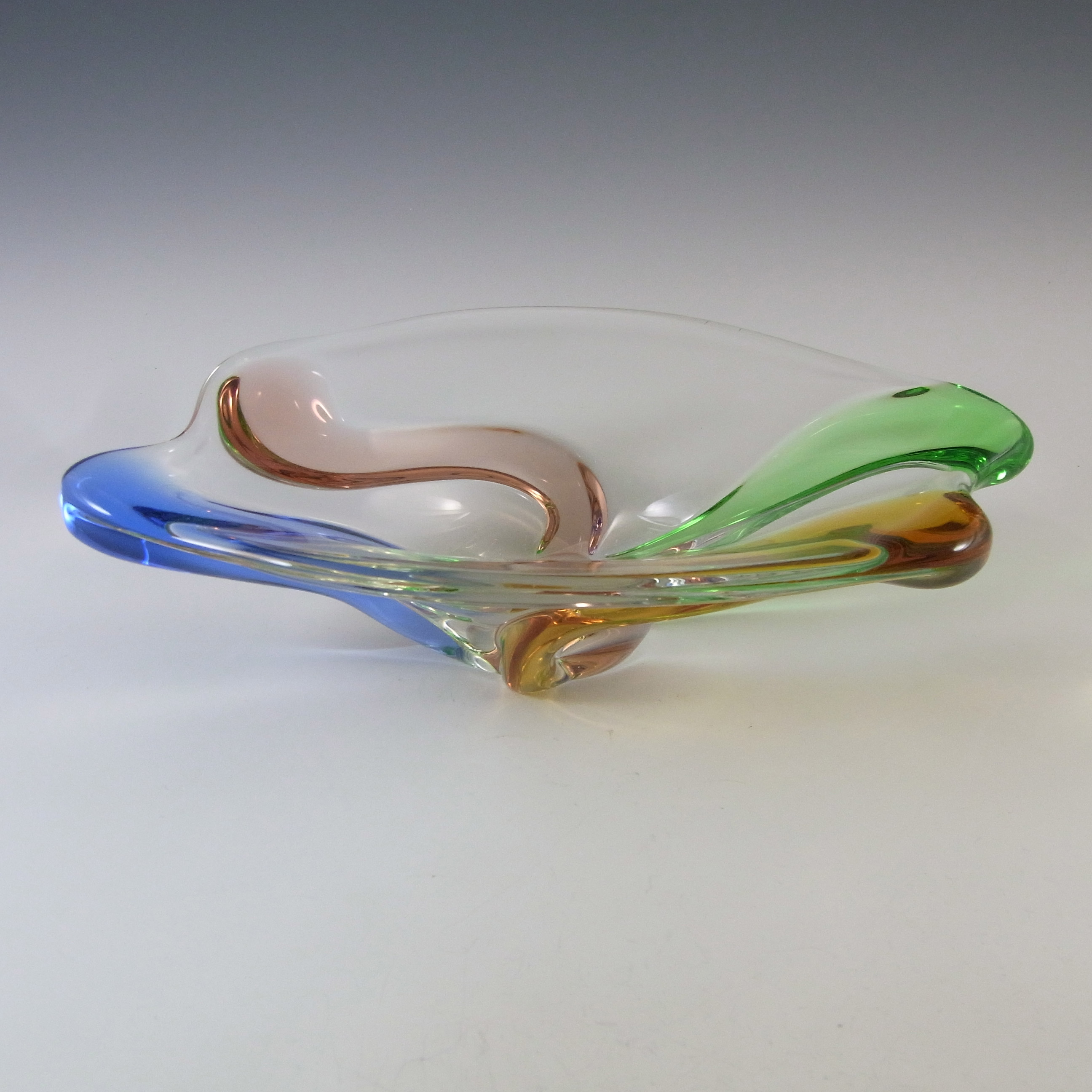 Mstisov Czech Glass Rhapsody Bowl / Ashtray by Frantisek Zemek - Click Image to Close