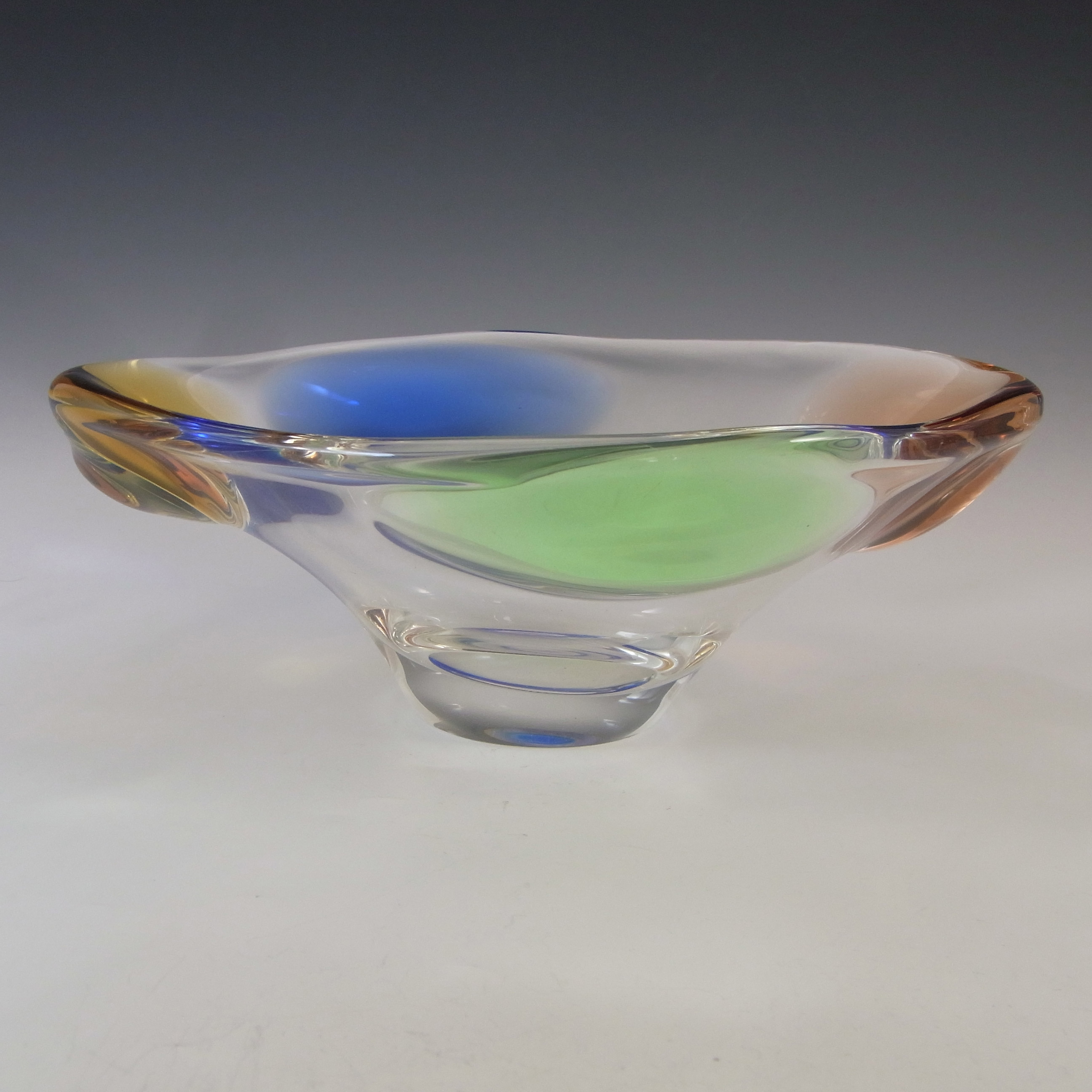Mstisov LARGE Czech Glass Rhapsody Bowl by Frantisek Zemek - Click Image to Close