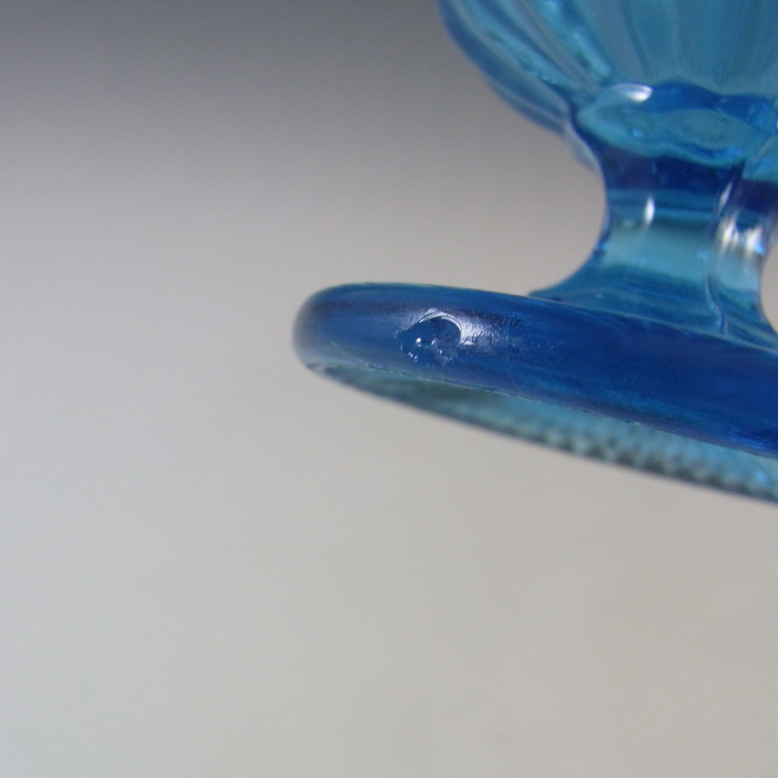 Davidson Blue Pearline Glass 'Prince William' Jug / Creamer - Click Image to Close