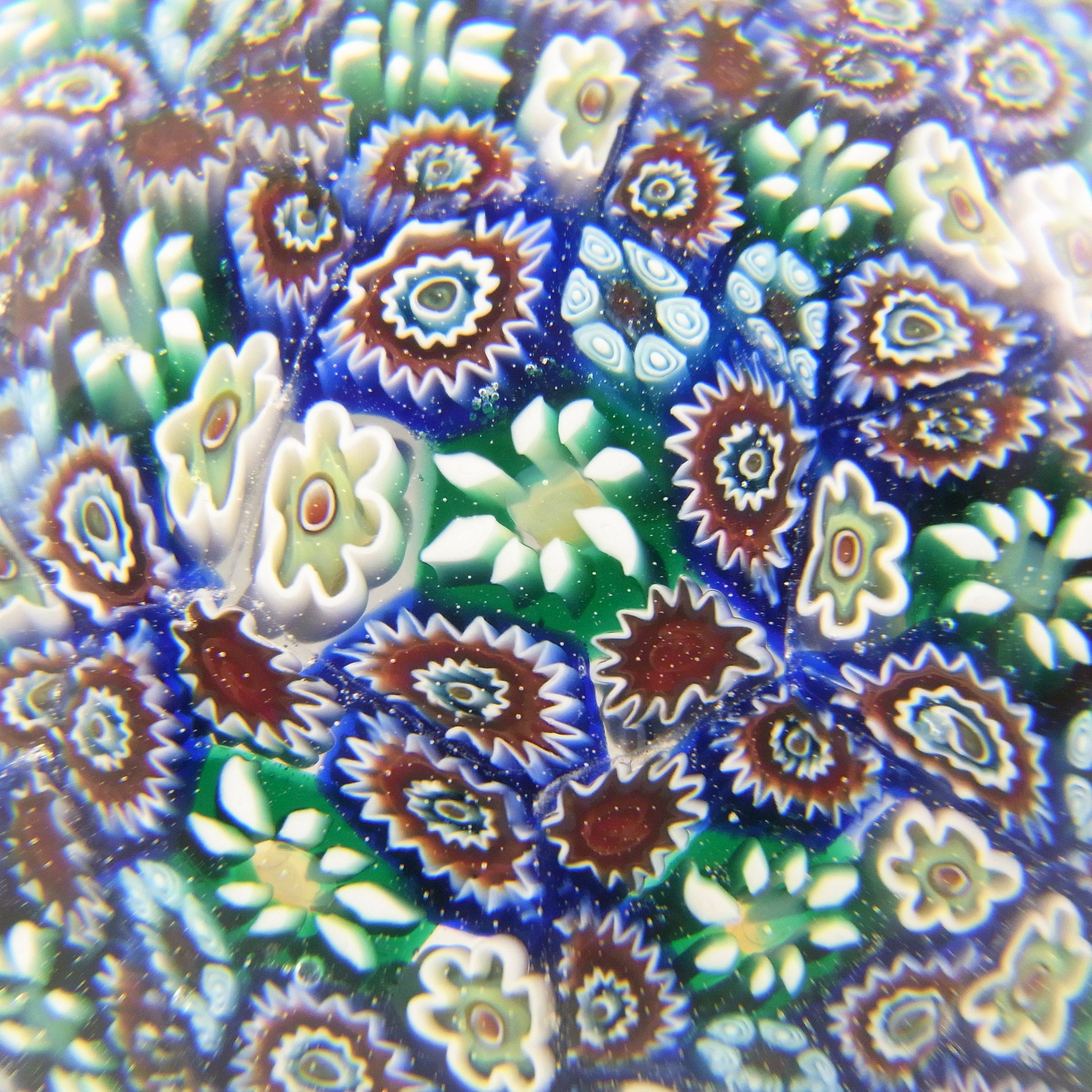 (image for) MARKED Murano Vintage ALT Millefiori Glass Paperweight - Click Image to Close