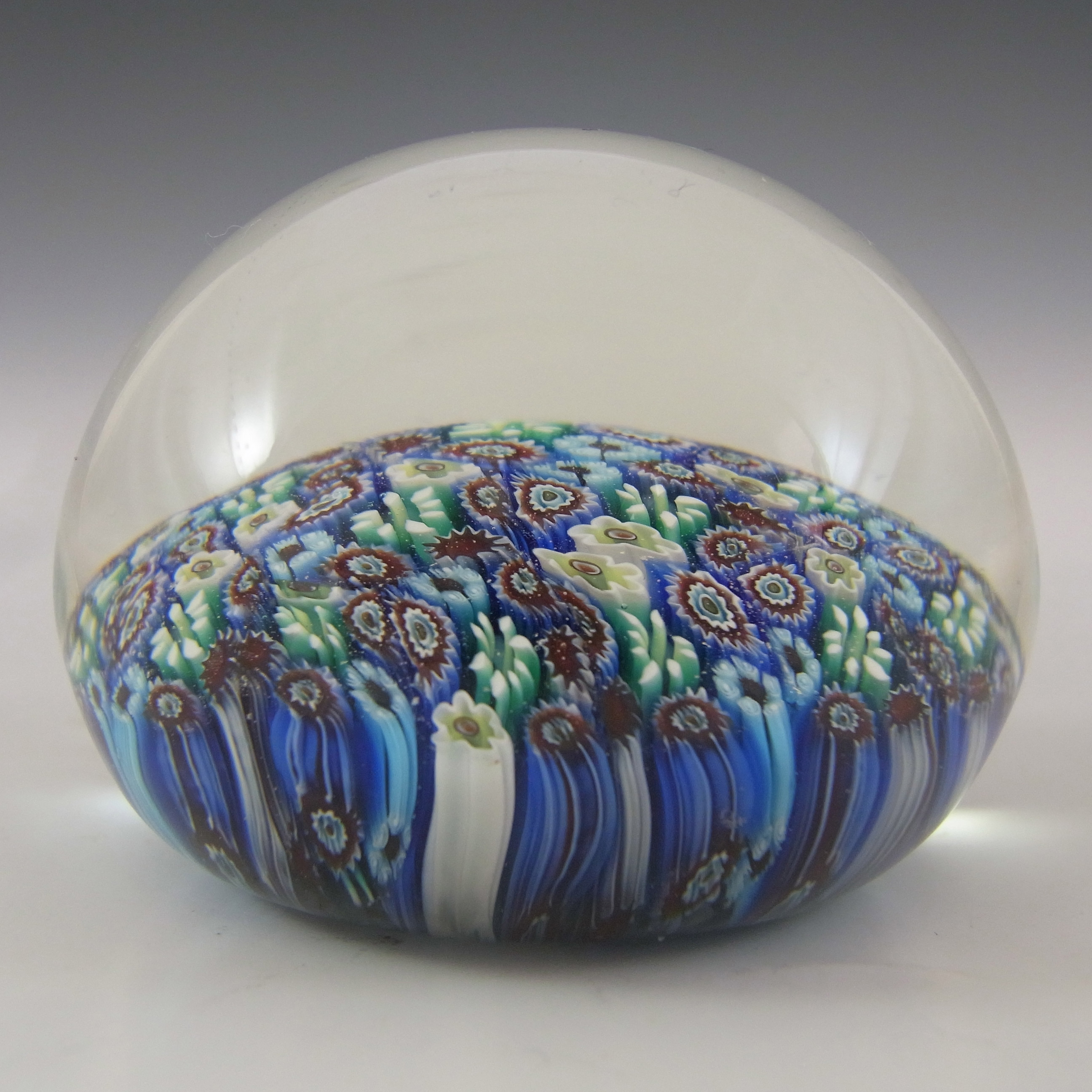 (image for) MARKED Murano Vintage ALT Millefiori Glass Paperweight - Click Image to Close