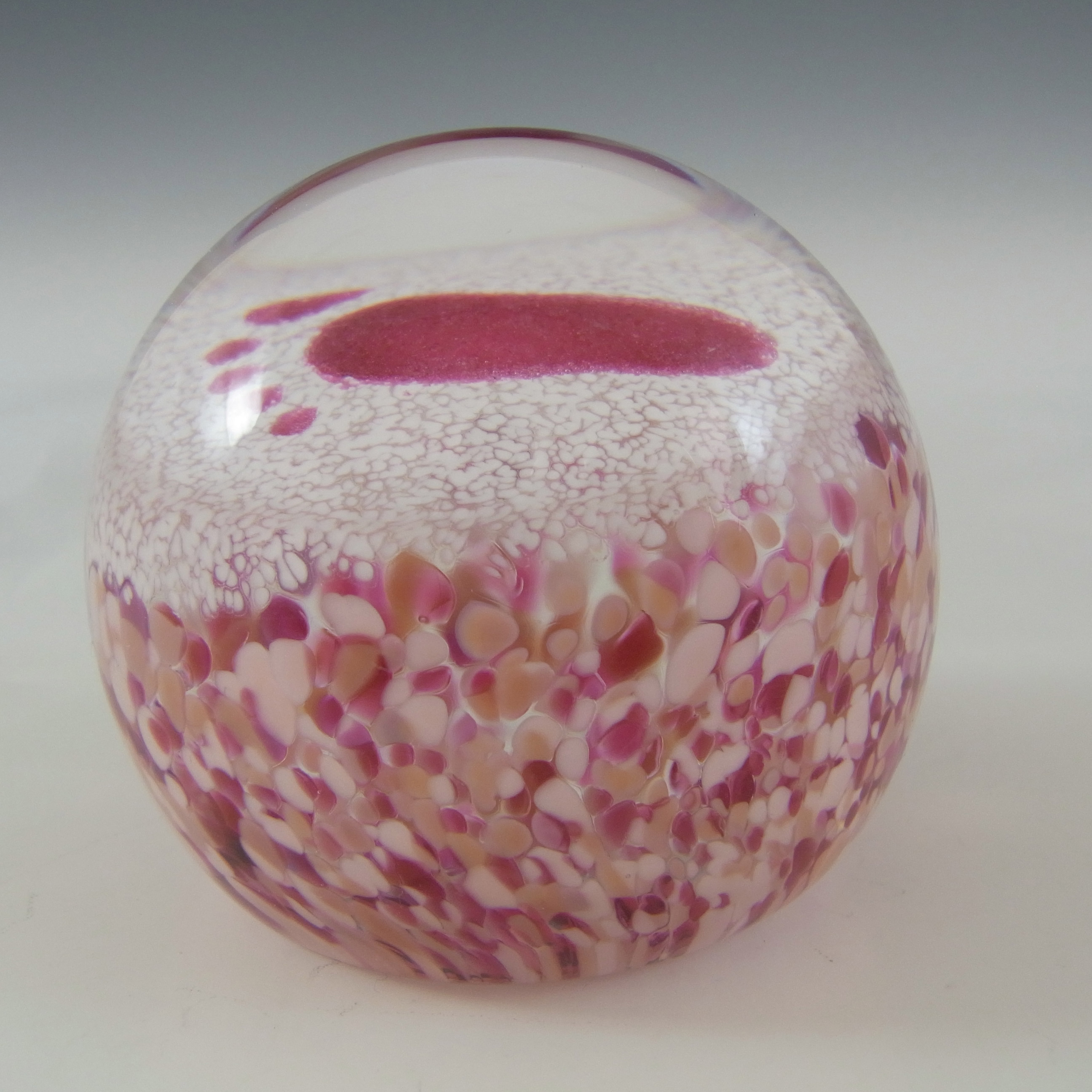 MARKED Caithness Pink Glass Baby Girl "Tiny Toes" Paperweight - Click Image to Close