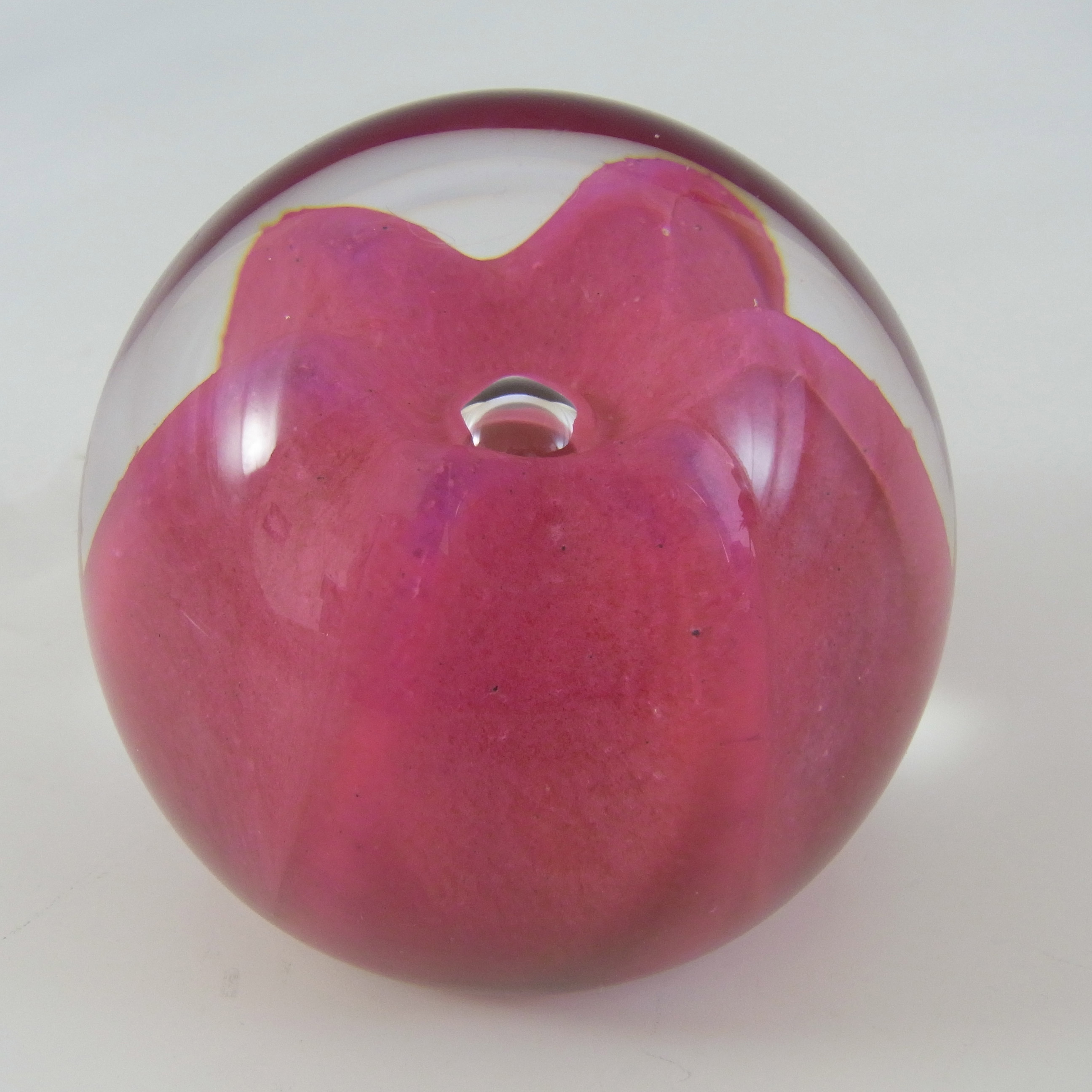 (image for) MARKED Caithness Vintage Pink Glass "Seagems" Paperweight - Click Image to Close