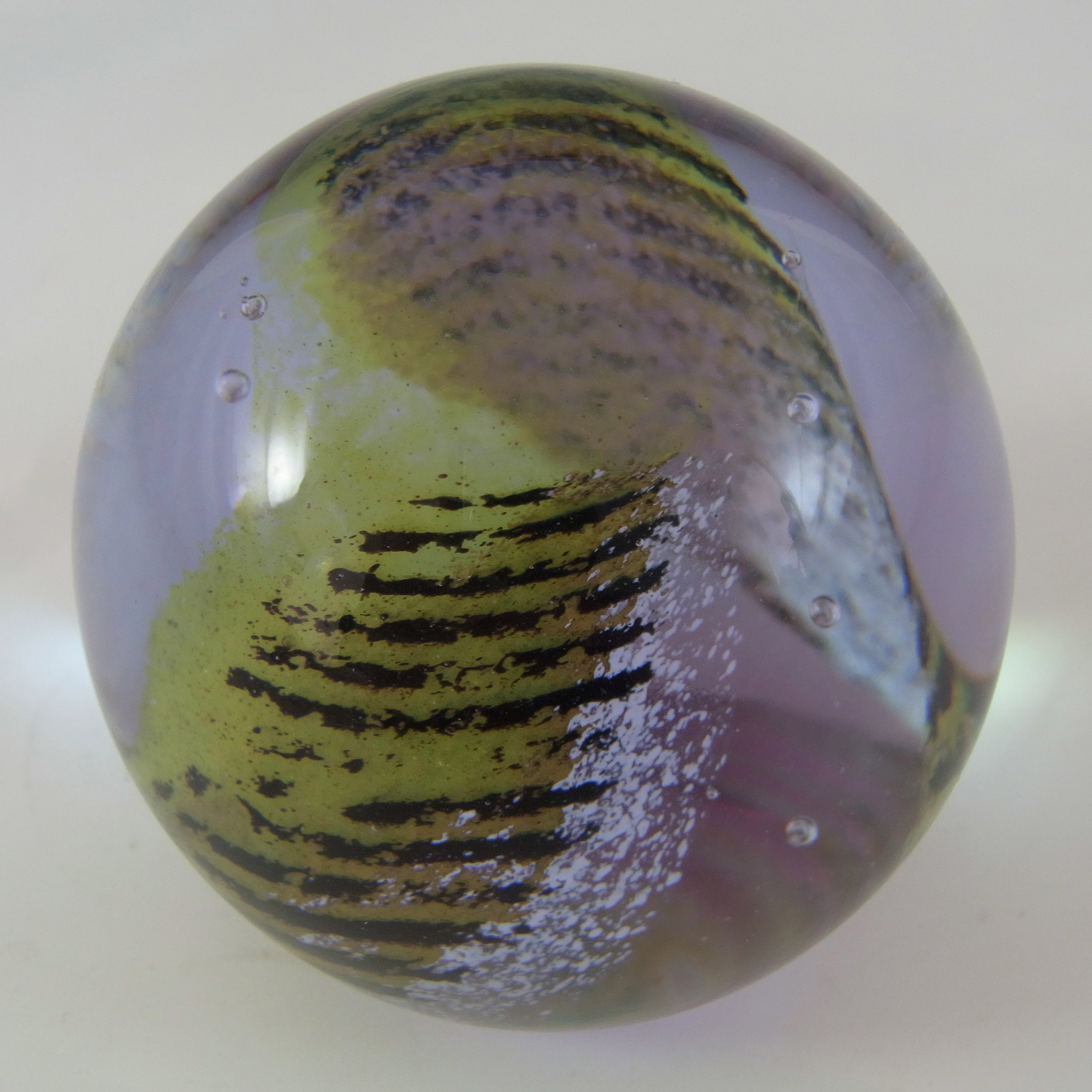 (image for) MARKED Caithness Yellow & Black Glass "Spinnaker" Paperweight - Click Image to Close