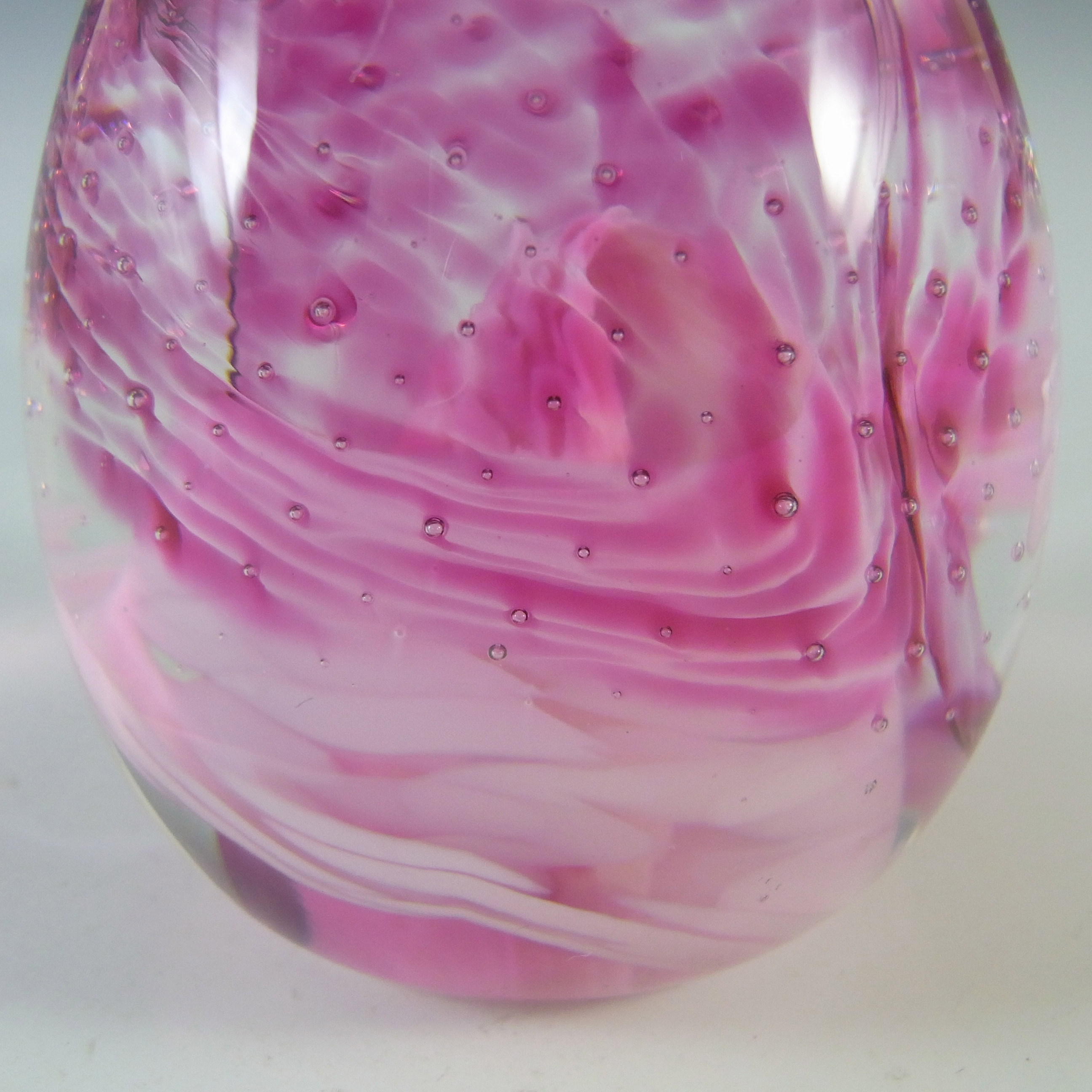 (image for) MARKED Caithness Pink Glass "Blessings" Egg Paperweight - Click Image to Close