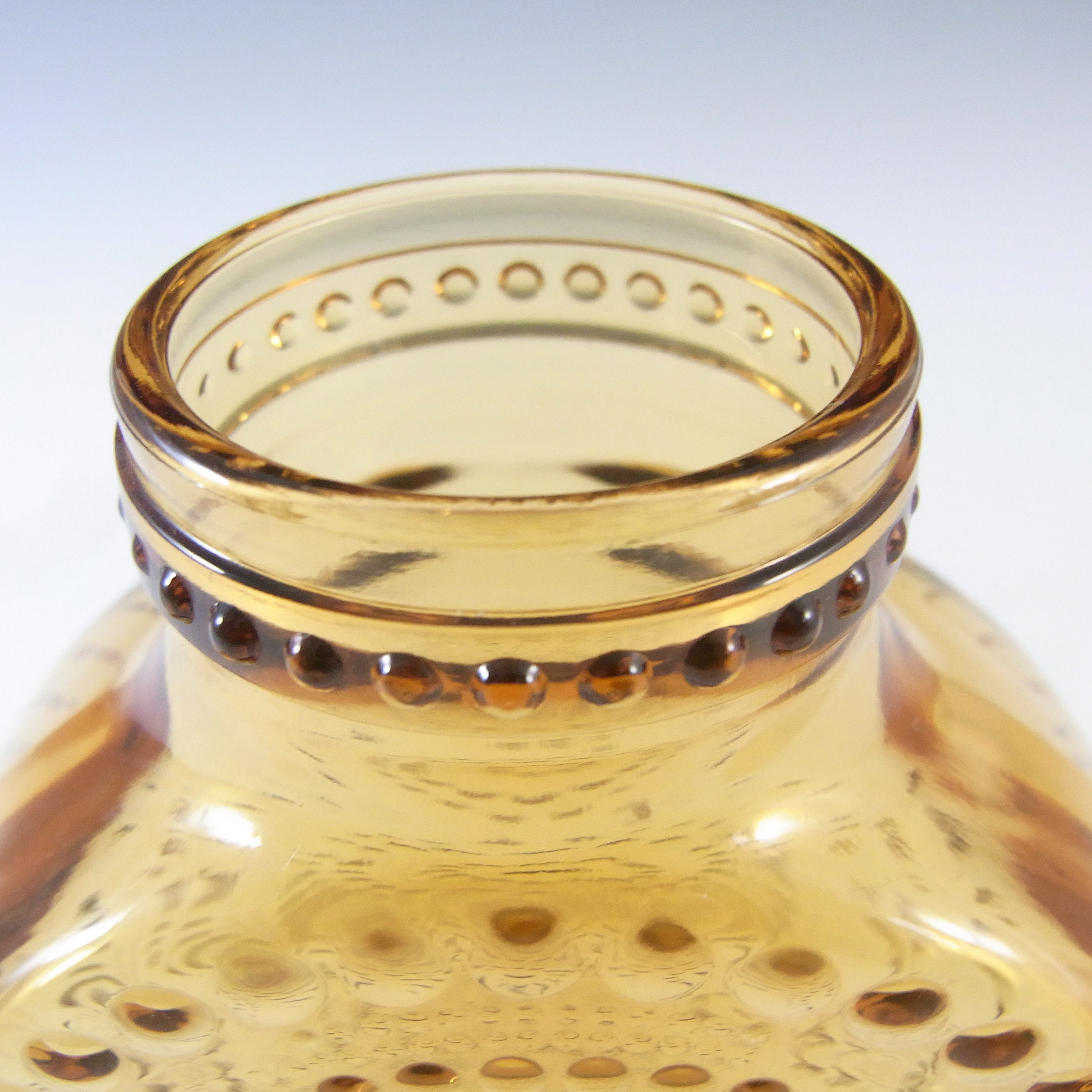 (image for) Cascade / Wood Bros Amber Glass 'Kastehelmi' Bottle Vase - Click Image to Close