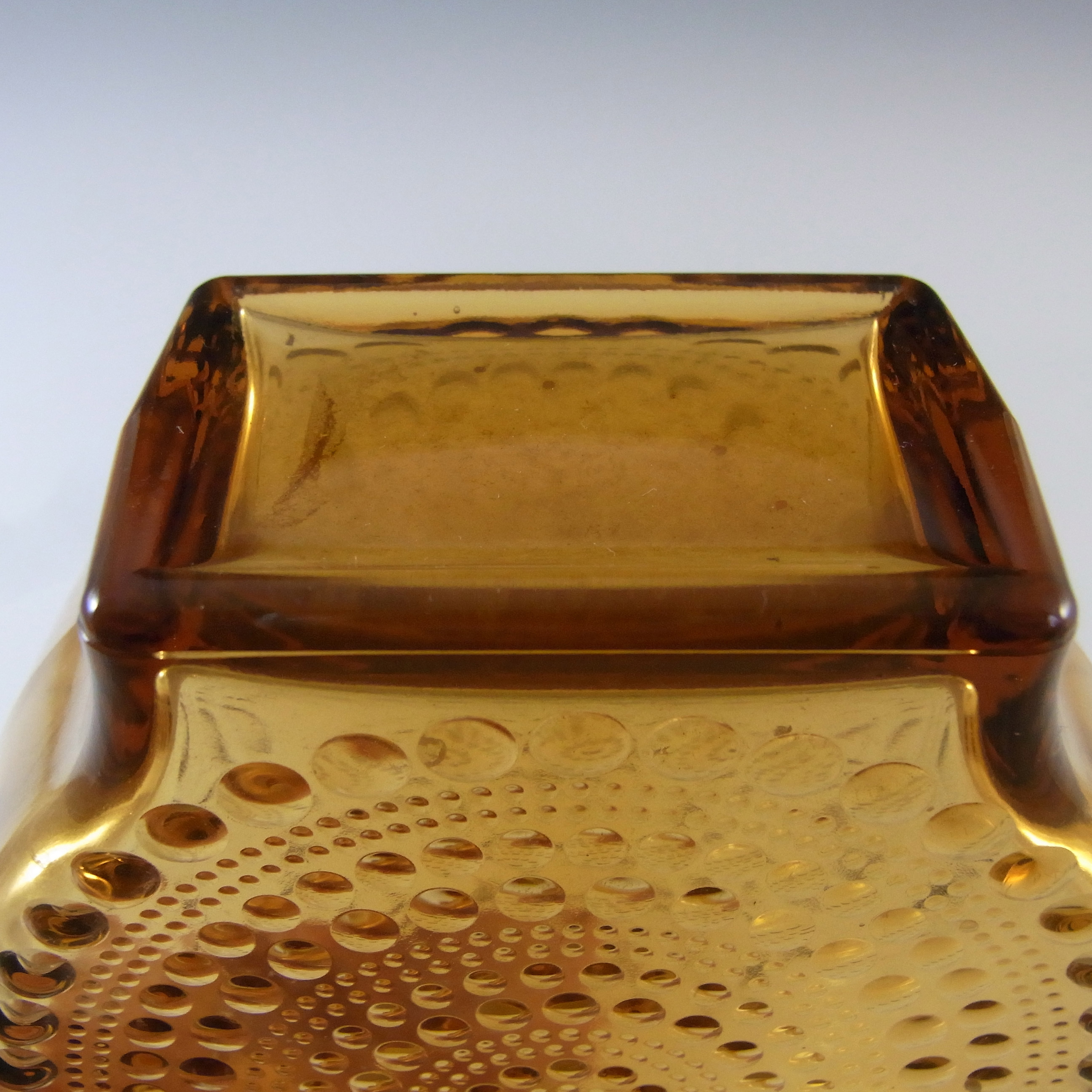 (image for) Cascade / Wood Bros Amber Glass 'Kastehelmi' Bottle Vase - Click Image to Close