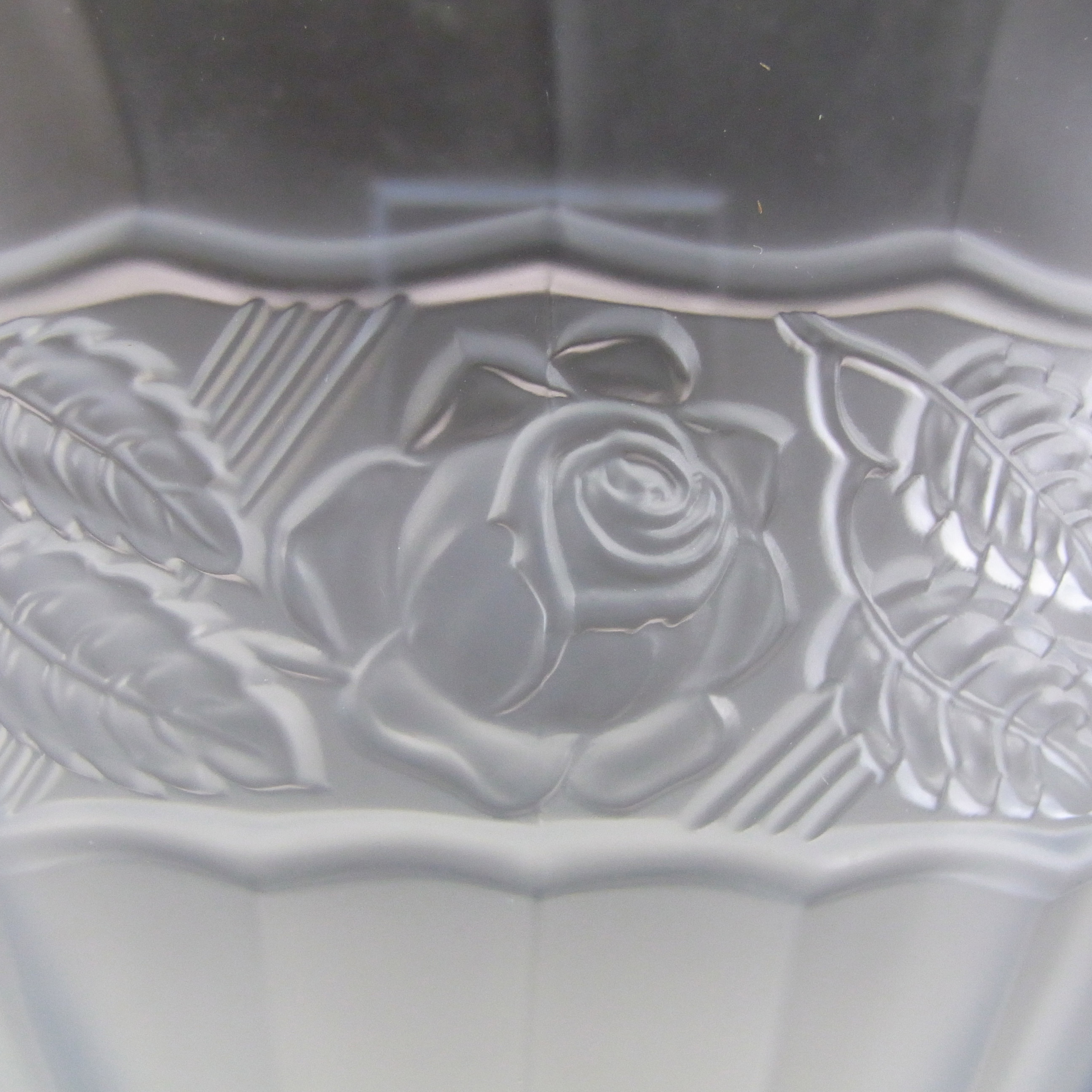 (image for) Ankerglas Bernsdorf Art Deco Blue Glass 'Rosalind' Vase - Click Image to Close